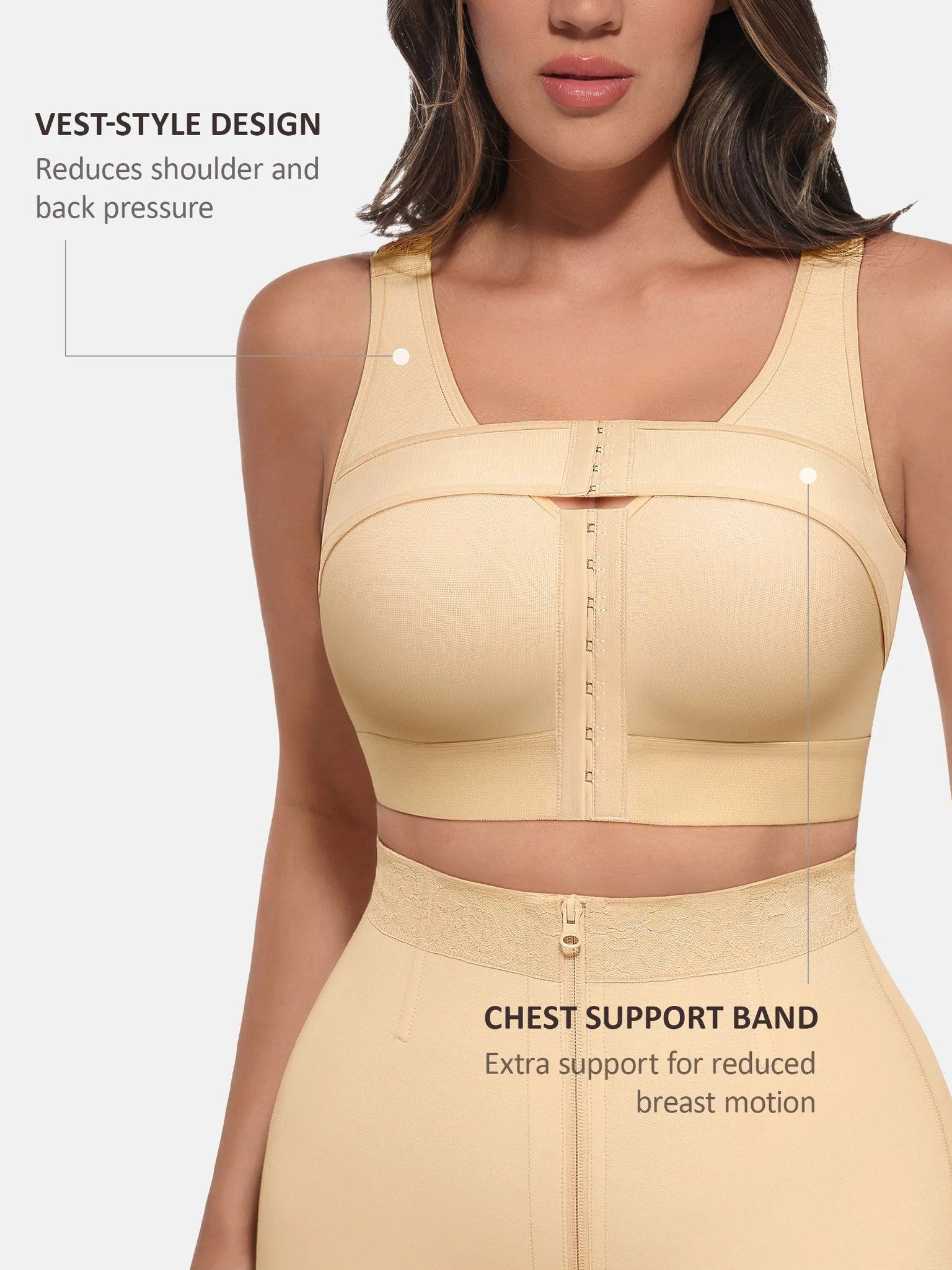 Feelingirl Post-Surgical Full Coverage Bra With Support Band
