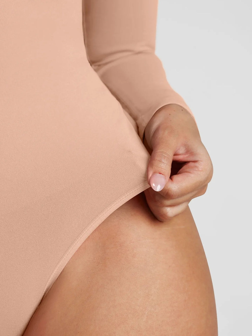 Seamless Long Sleeve Tummy Control Thong Bodysuit