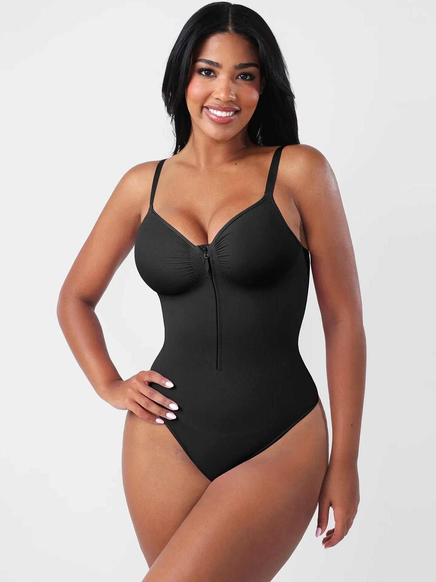 Seamless Tummy Control Zipper Bodysuit