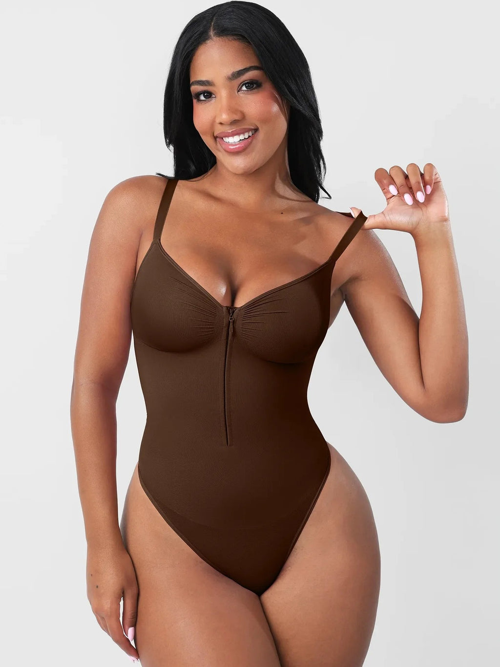 Seamless Tummy Control Zipper Bodysuit