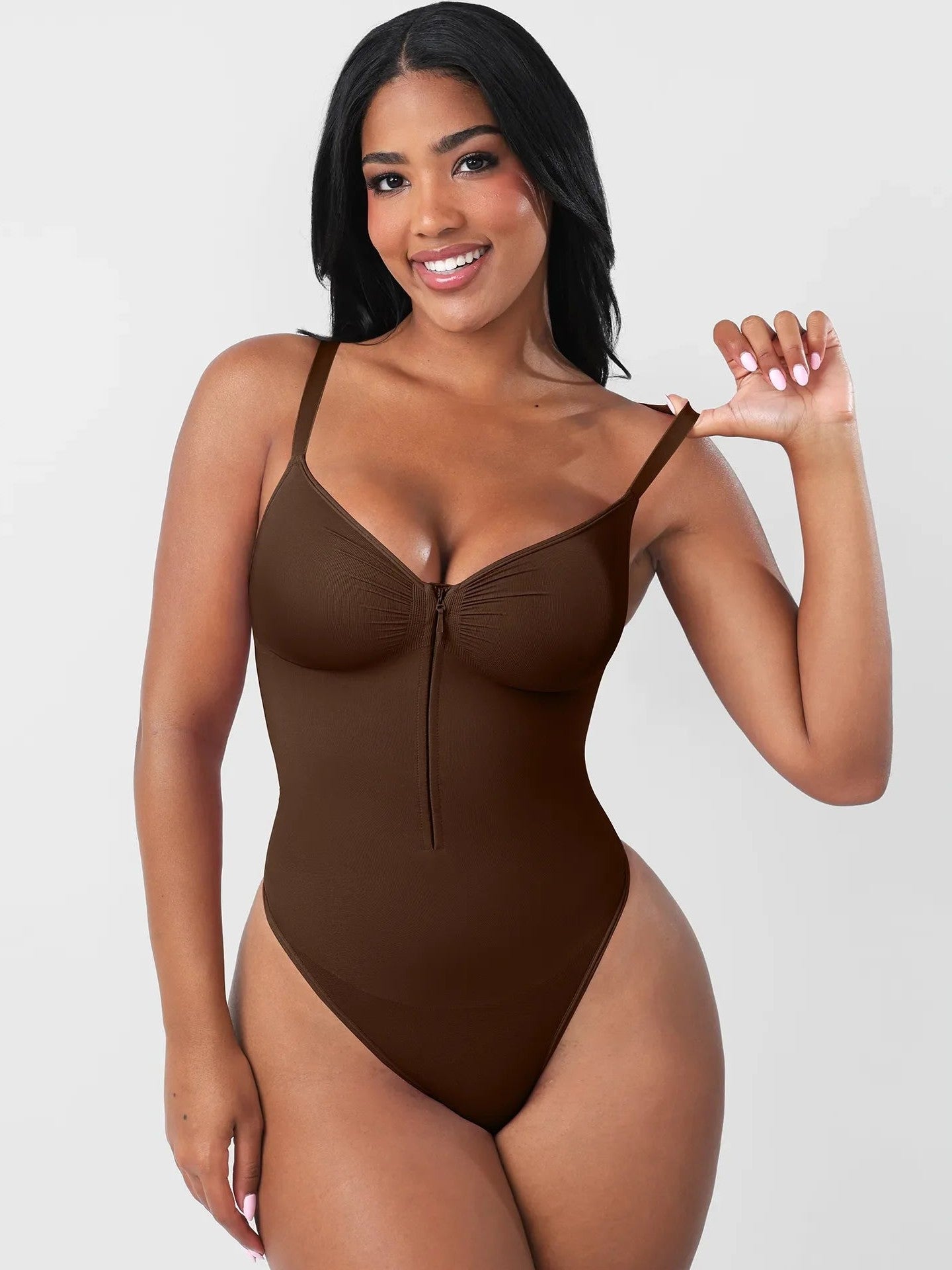 Seamless Tummy Control Zipper Bodysuit