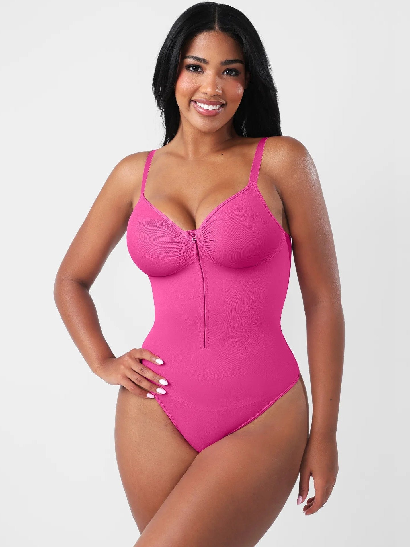 Seamless Tummy Control Zipper Bodysuit