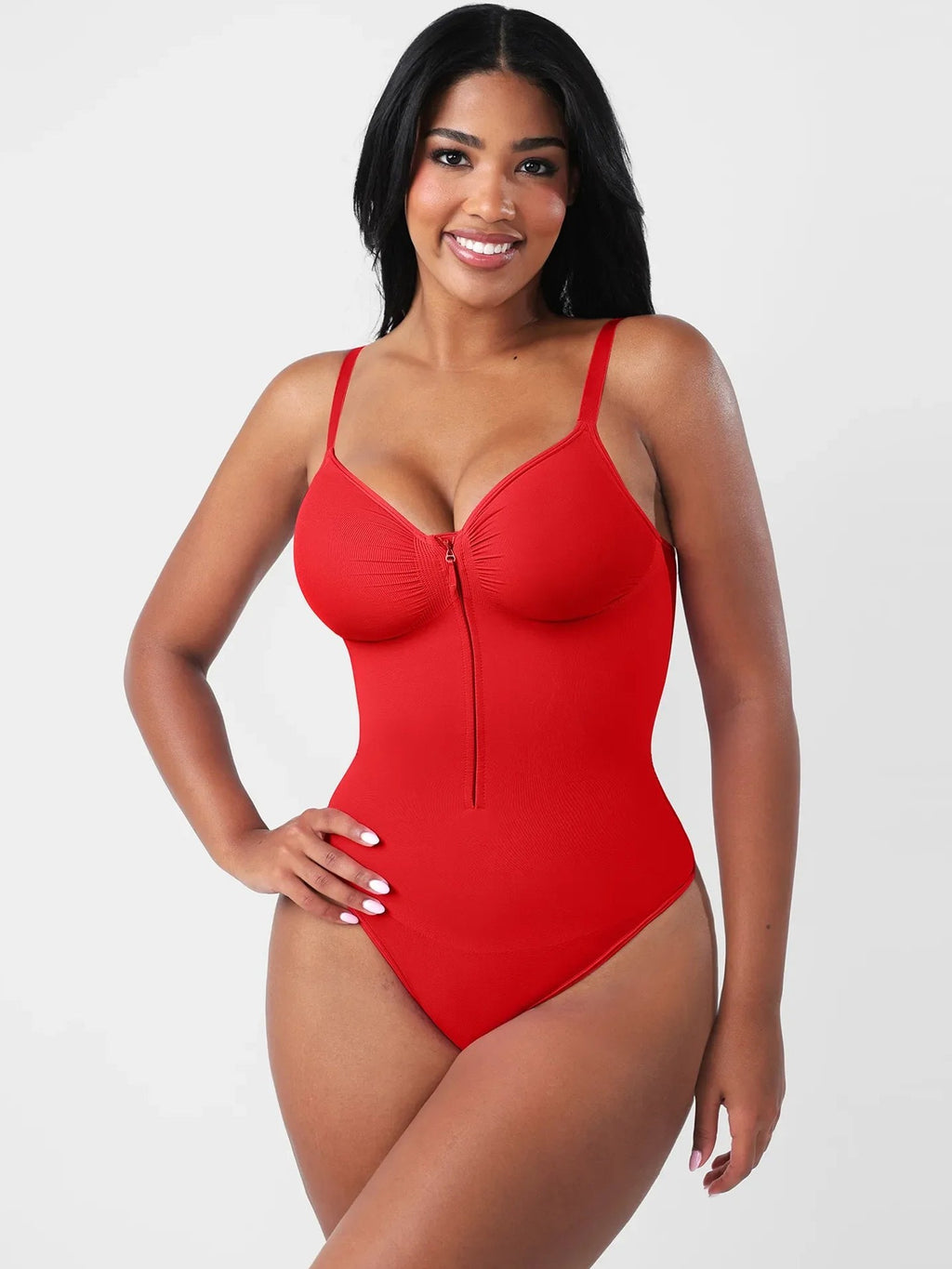 Seamless Tummy Control Zipper Bodysuit