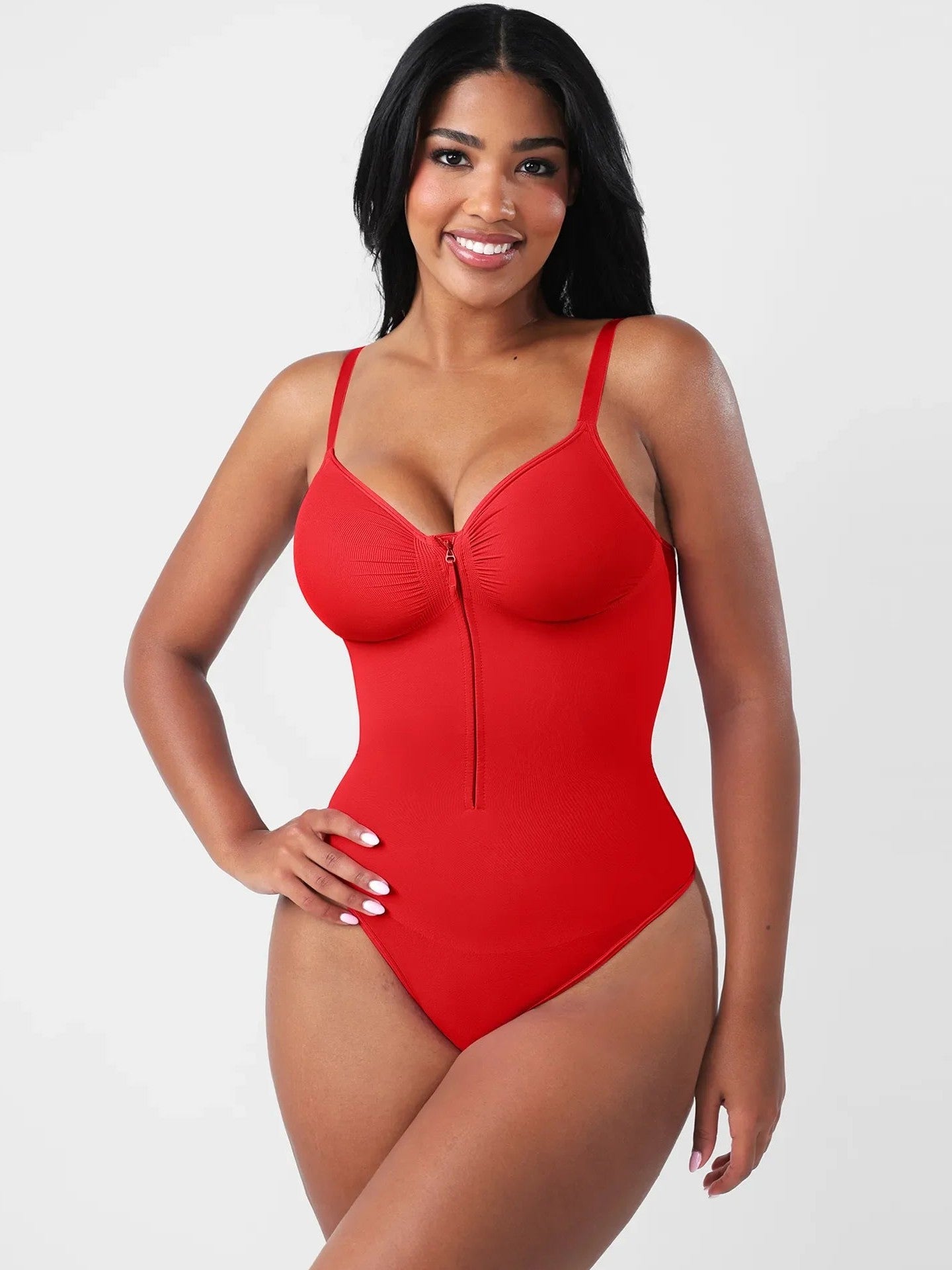 Seamless Tummy Control Zipper Bodysuit