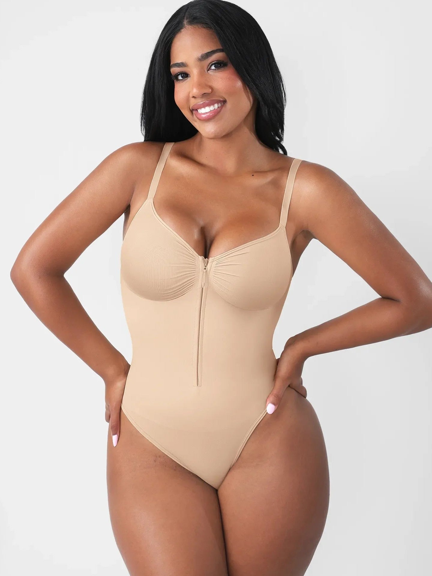 Seamless Tummy Control Zipper Bodysuit