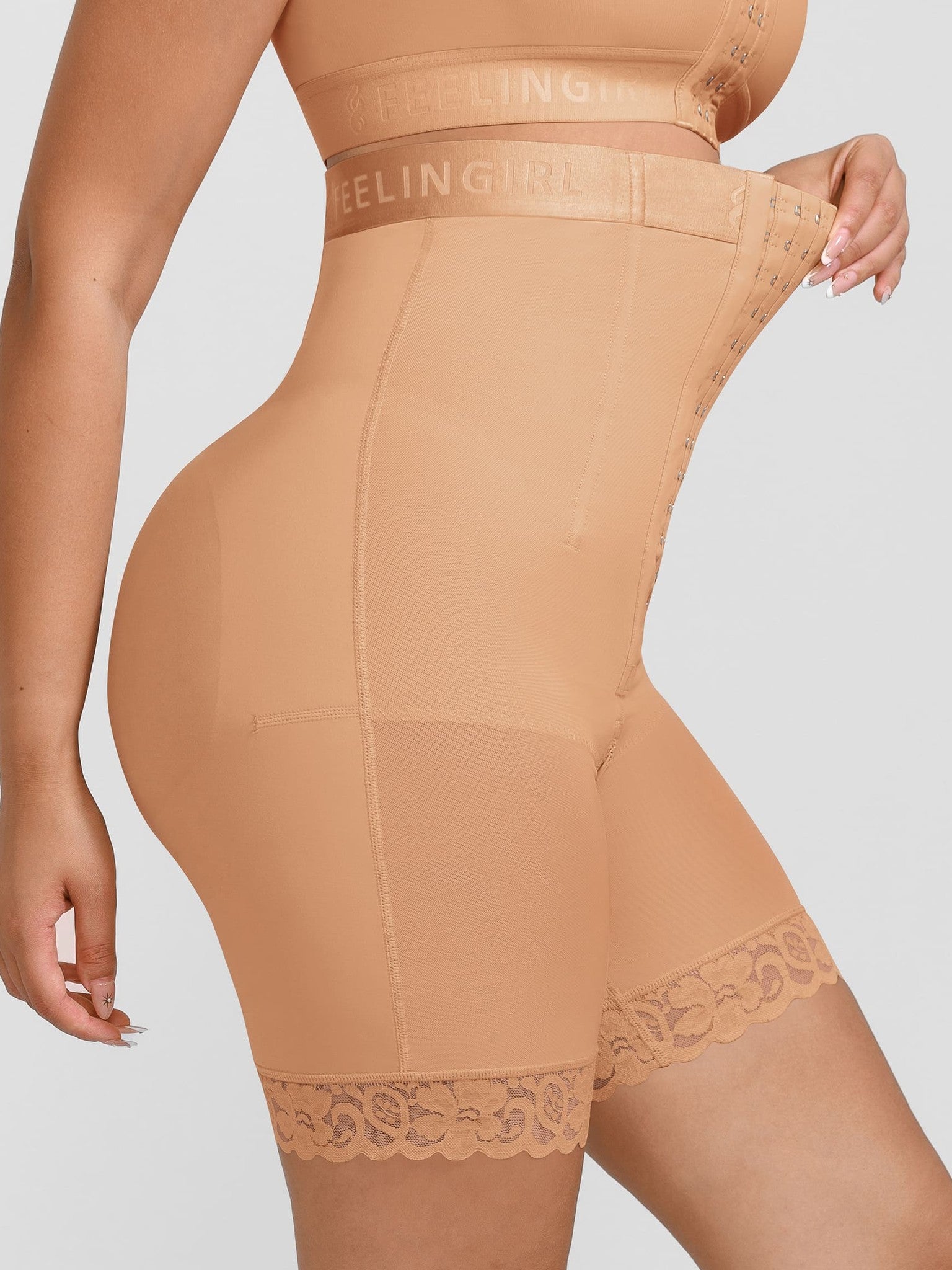 Feelingirl Steel-Boned High-Waist Shaper