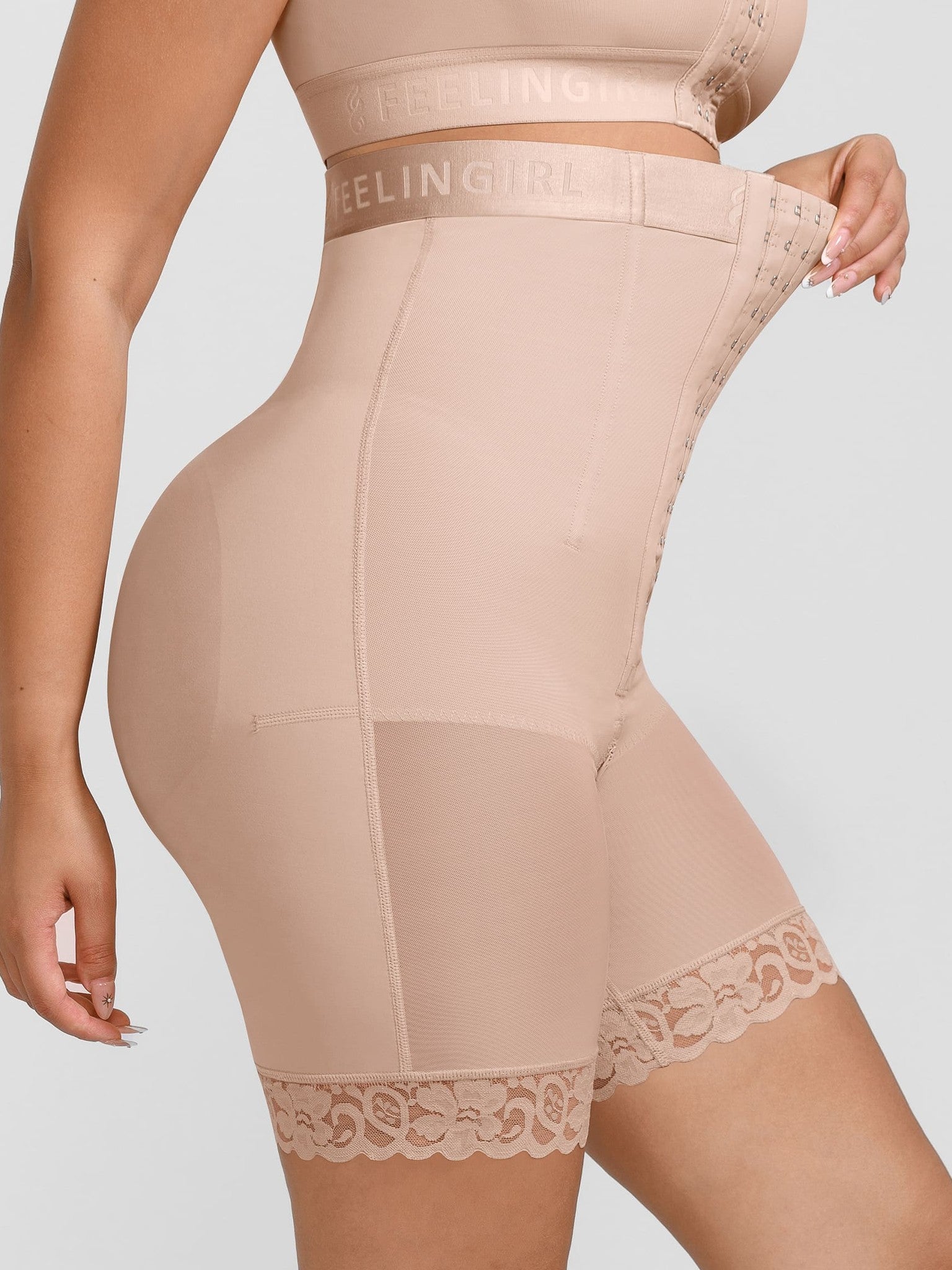 Feelingirl Steel-Boned High-Waist Shaper