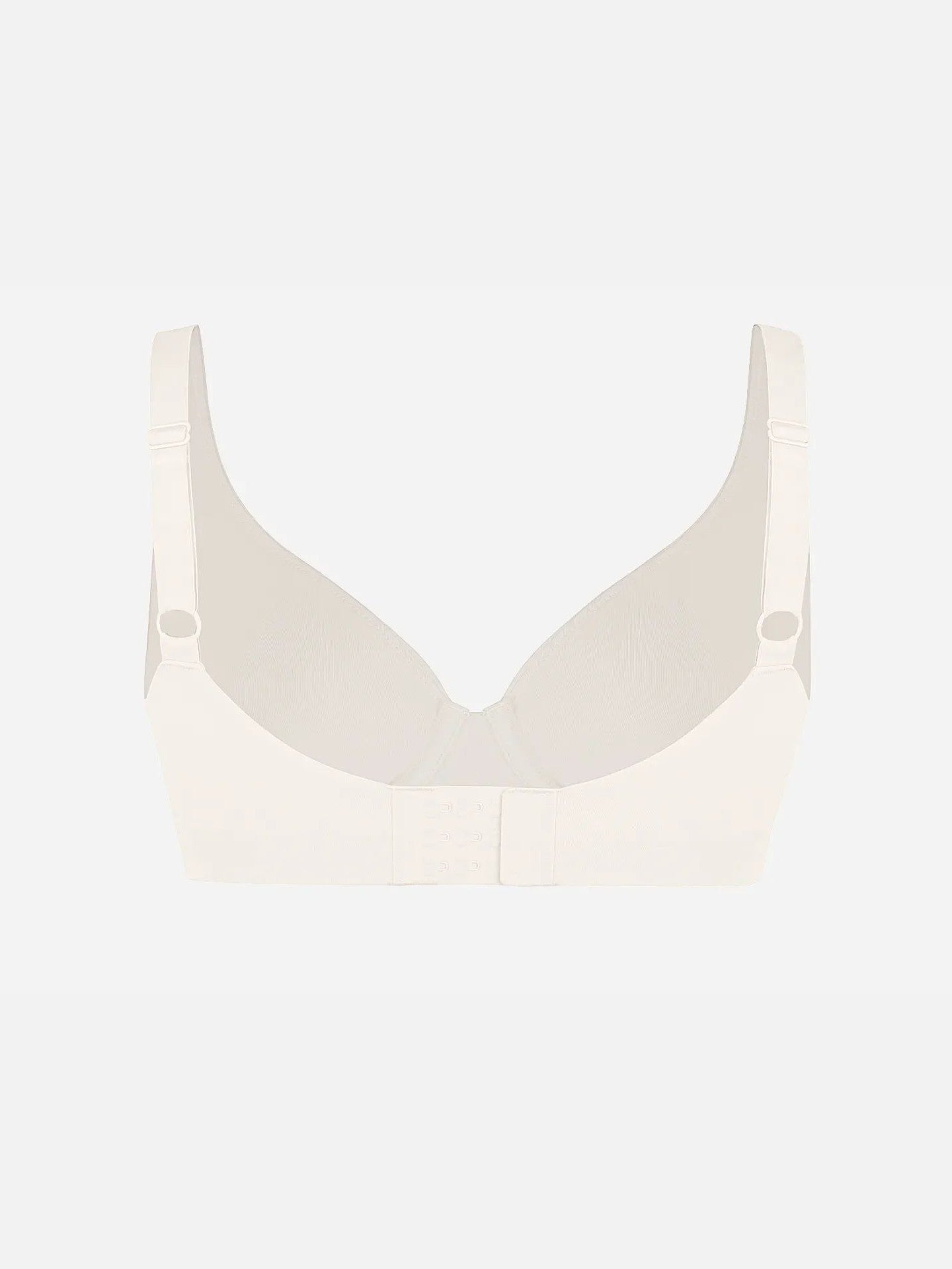 Adjustable-Strap Underwire Deep V-neck Bra