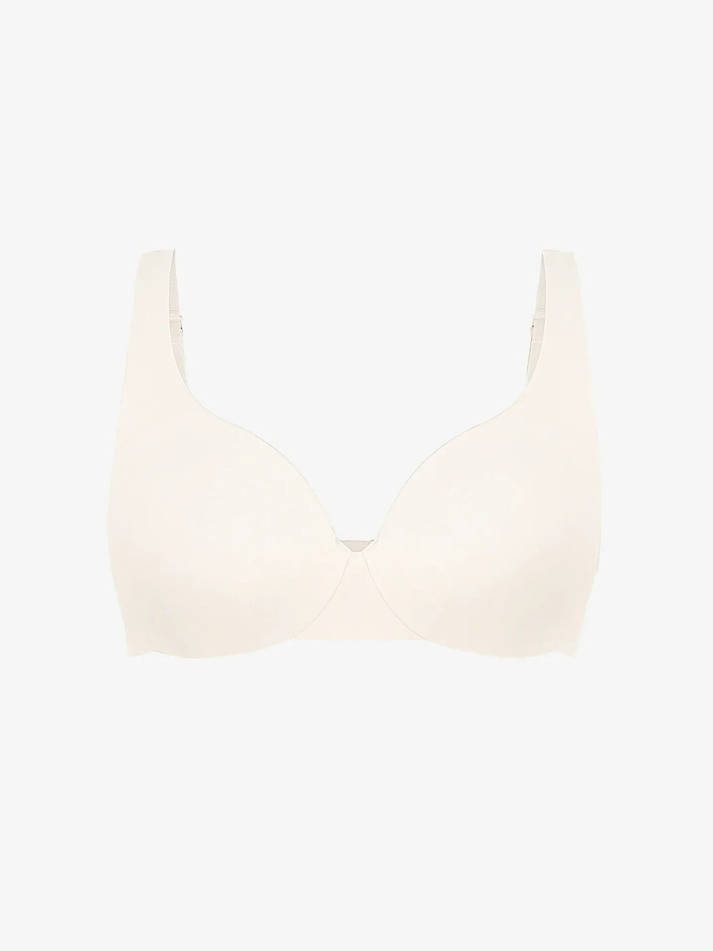 Adjustable-Strap Underwire Deep V-neck Bra