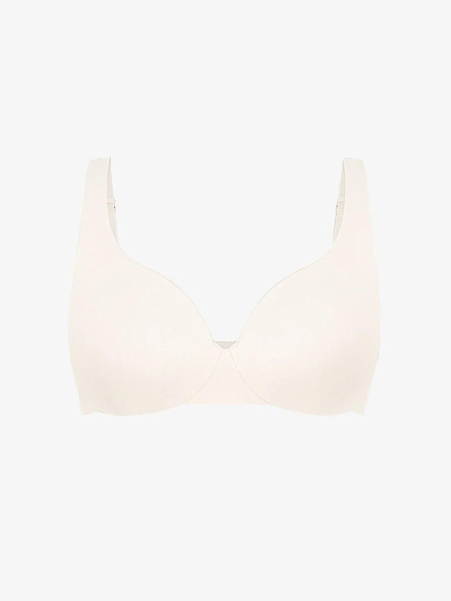 Adjustable-Strap Underwire Deep V-neck Bra