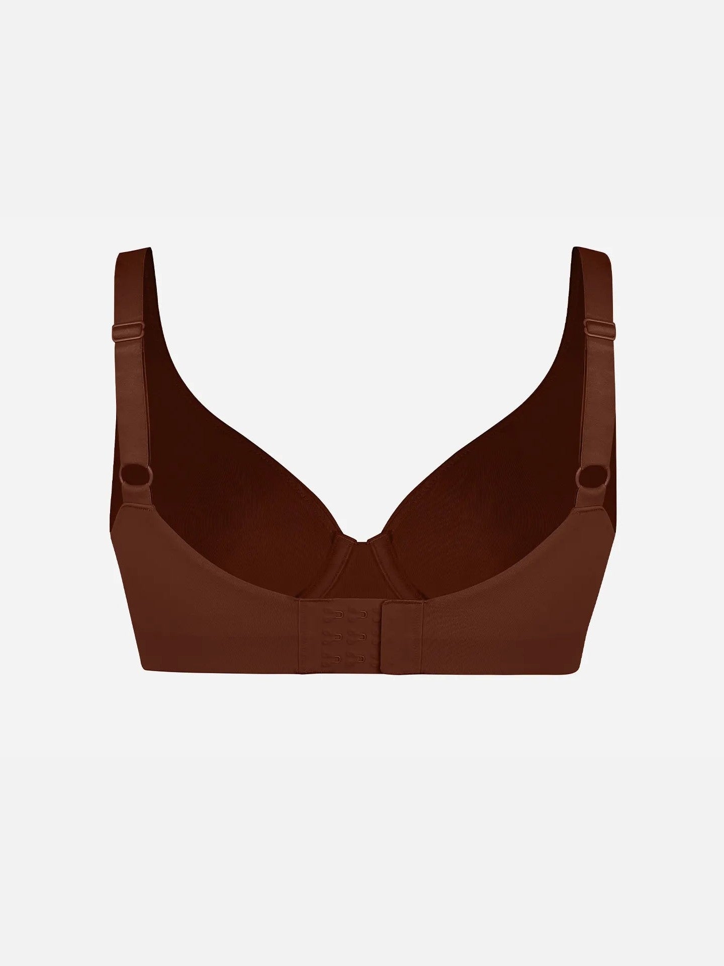 Adjustable-Strap Underwire Deep V-neck Bra