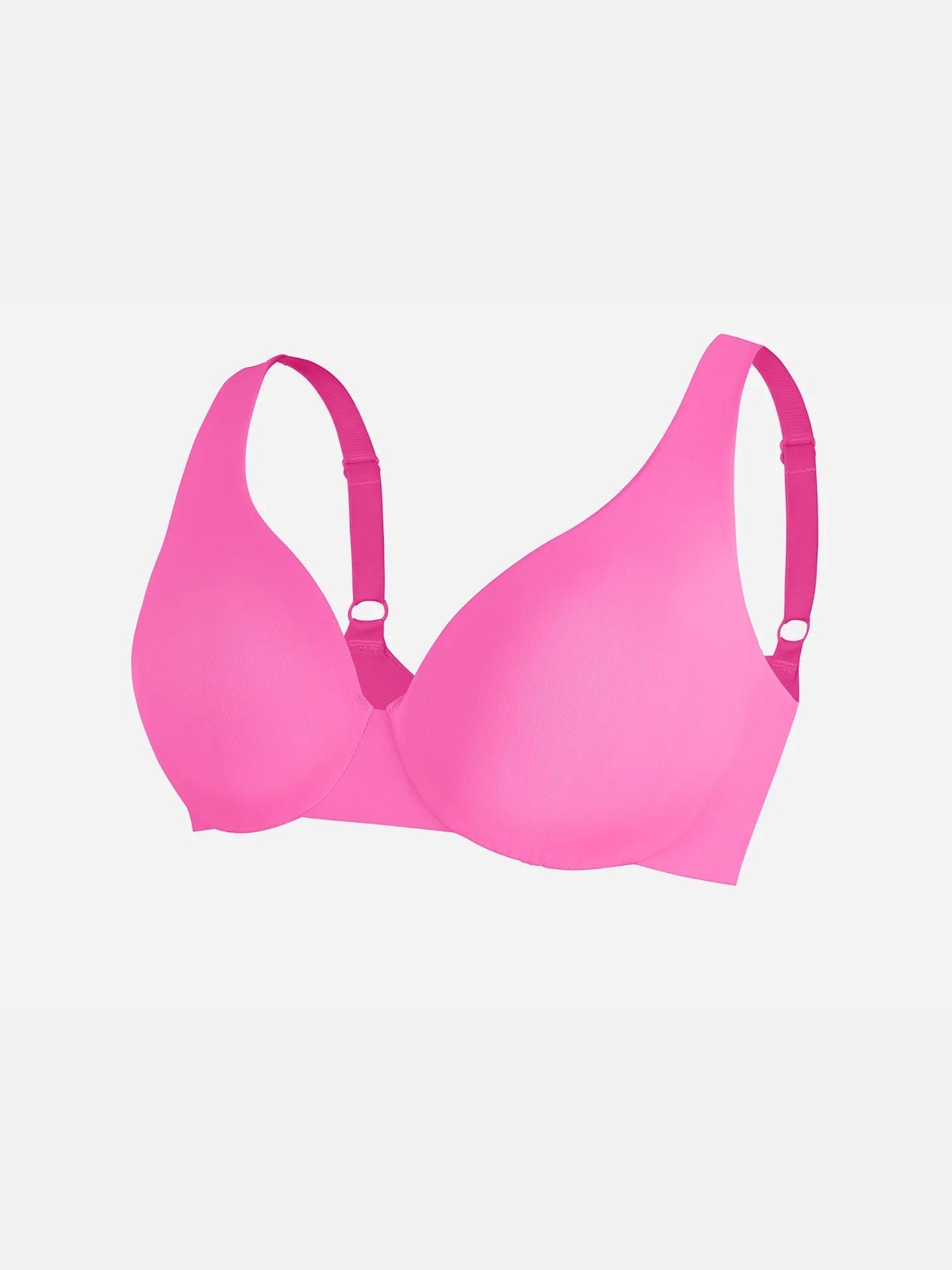 Adjustable-Strap Underwire Deep V-neck Bra