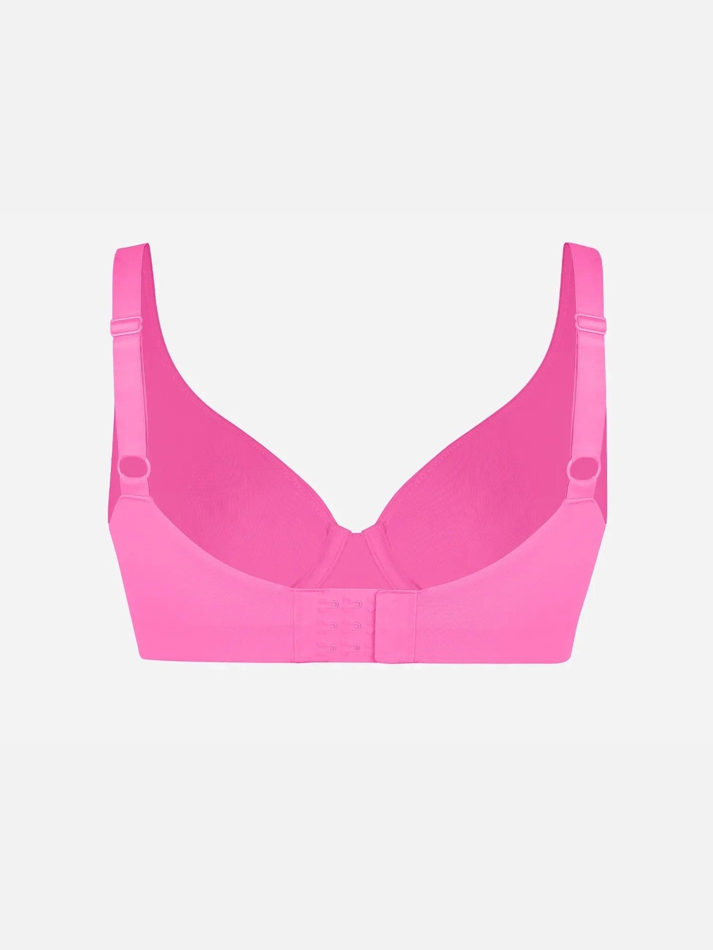 Adjustable-Strap Underwire Deep V-neck Bra