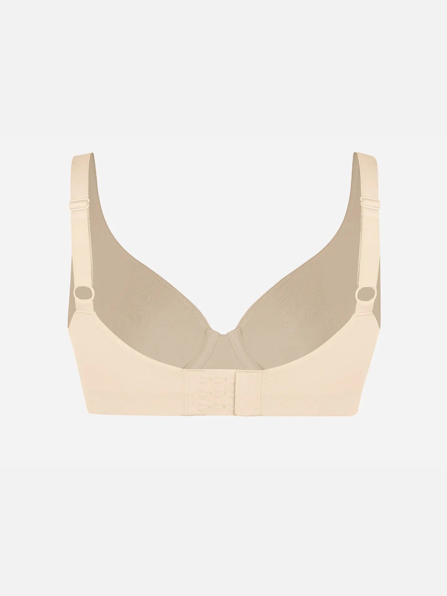 Adjustable-Strap Underwire Deep V-neck Bra
