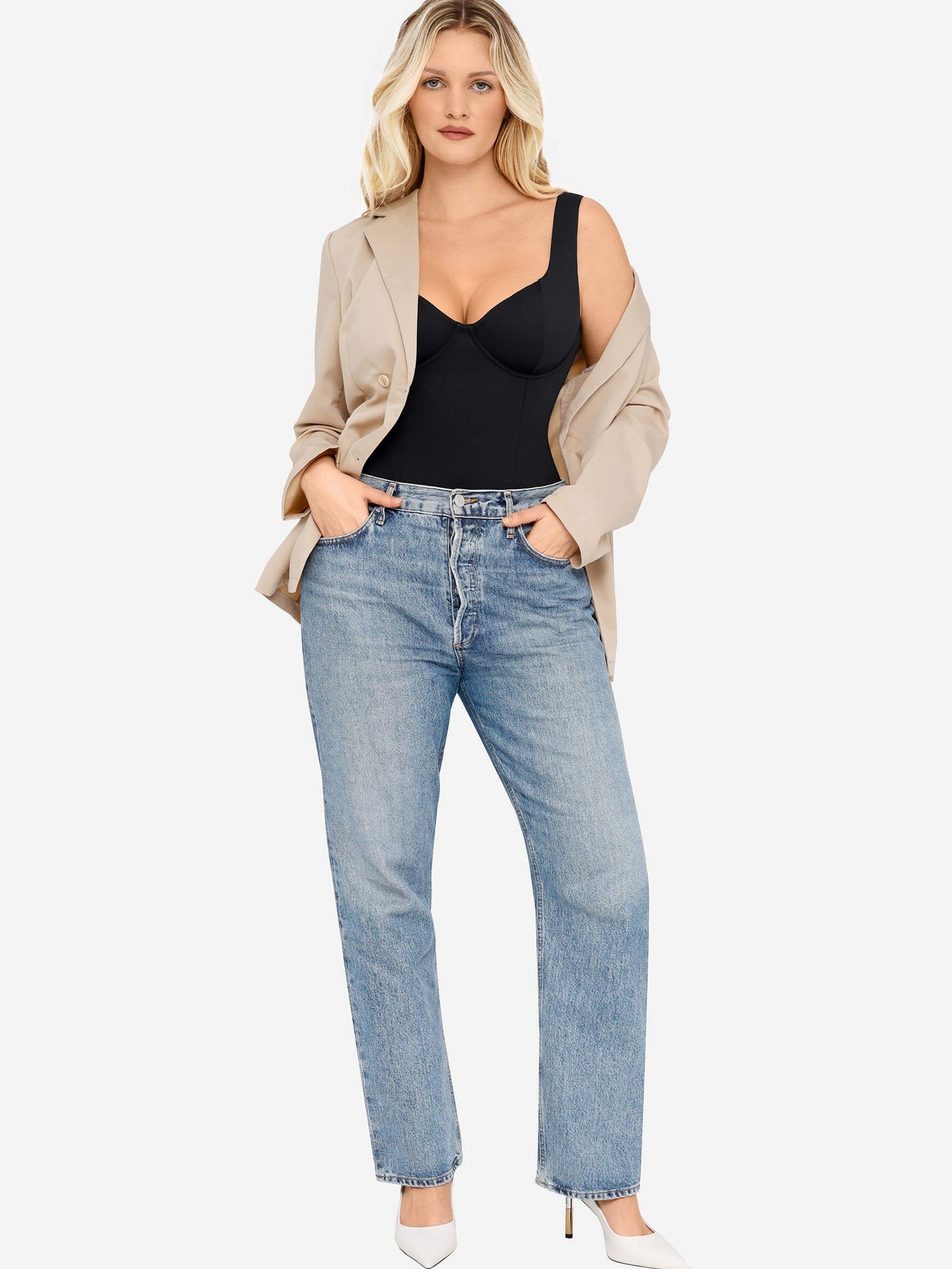 V-Neck Everyday Seamless Bodysuit