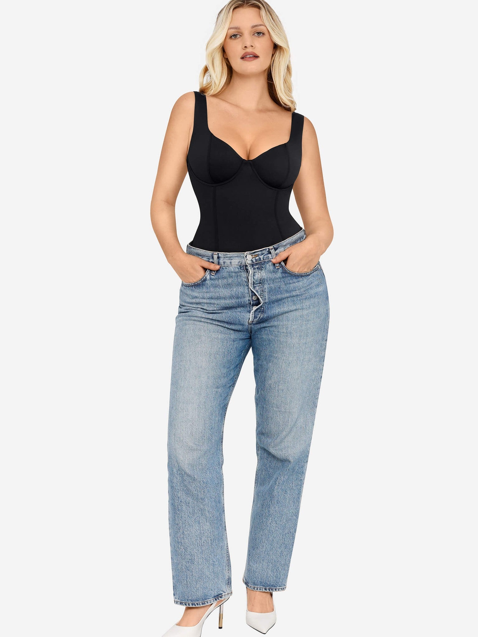 V-Neck Everyday Seamless Bodysuit