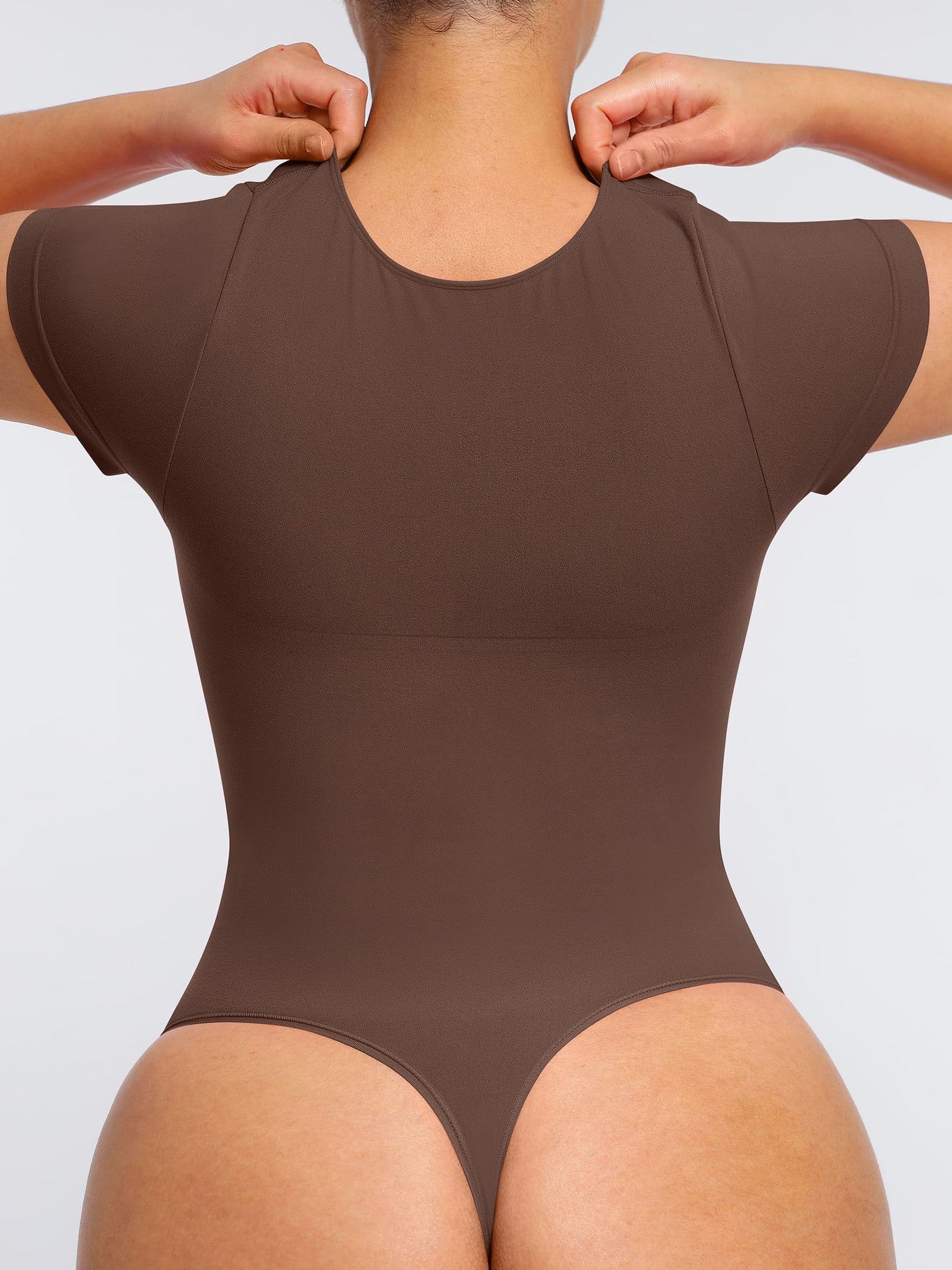 Tummy Control Seamless Short-Sleeve Bodysuit
