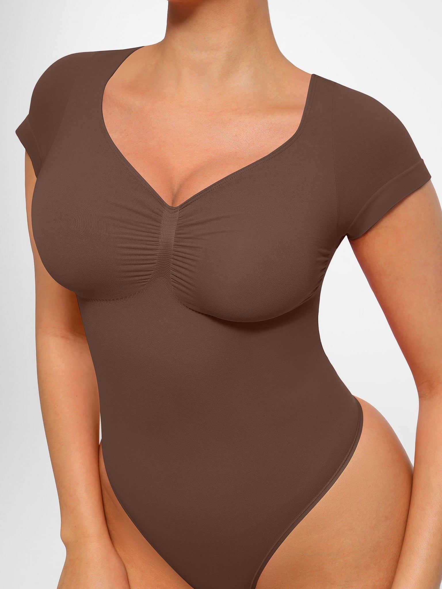 Tummy Control Seamless Short-Sleeve Bodysuit