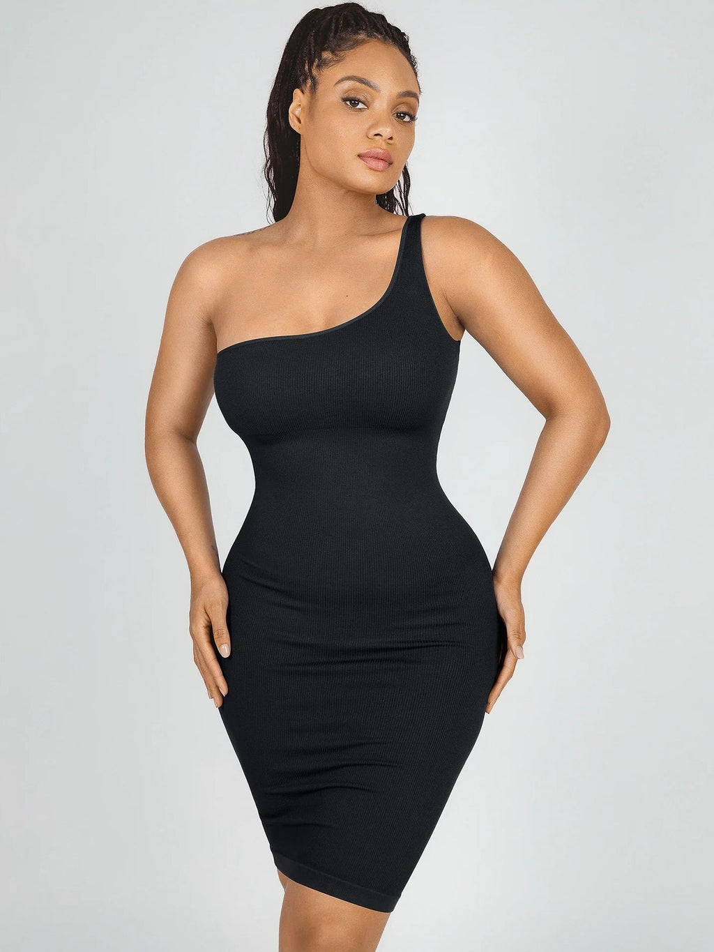 One-Shoulder Tummy Control Shaper Dress