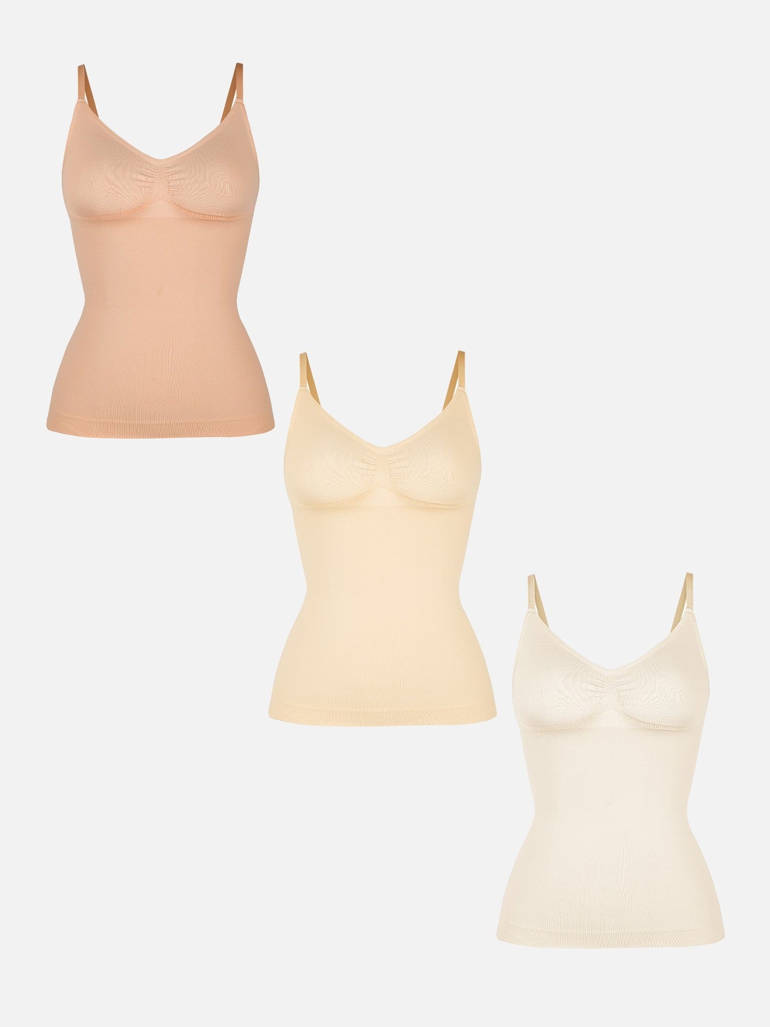 3-Pack Bust Support Waist Control Shape Tank Top Bundle