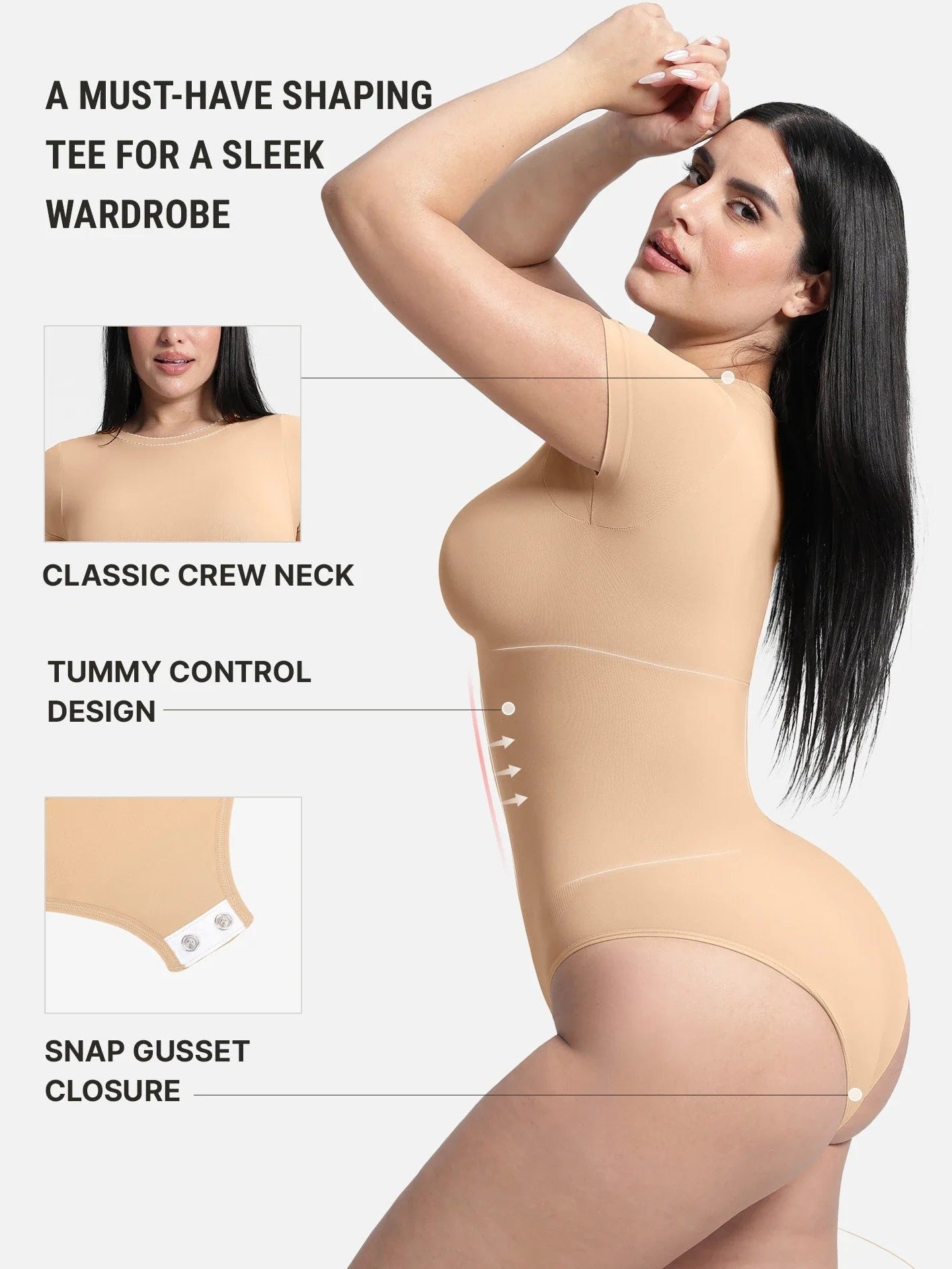 Crew Neck Seamless Soft Everyday Bodysuit