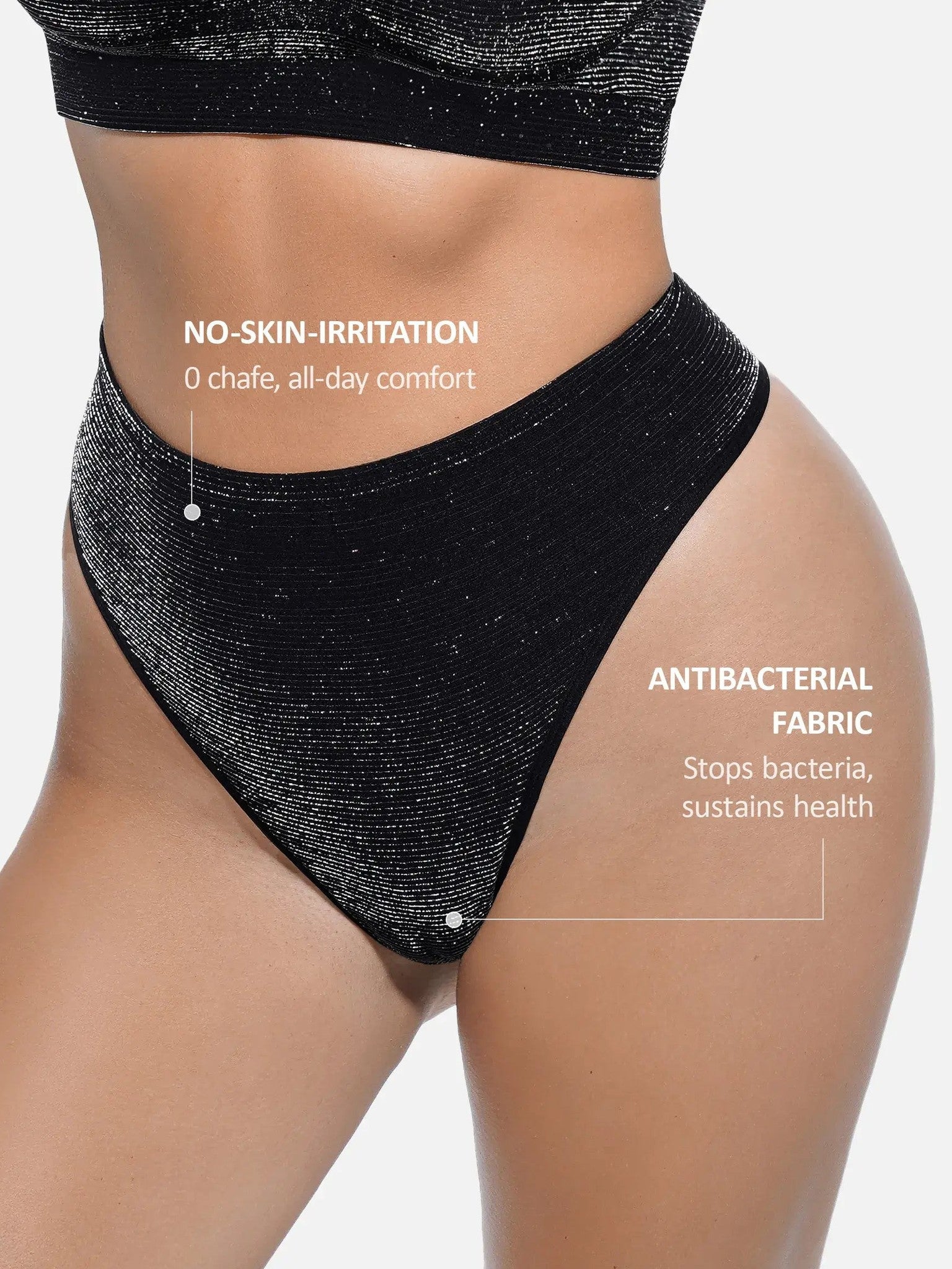 Feelingirl Invisible Shimmer Wireless Comfort Bra & Panty