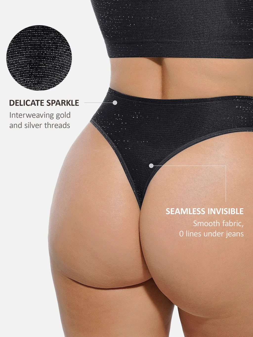 Feelingirl Invisible Shimmer Wireless Comfort Bra & Panty