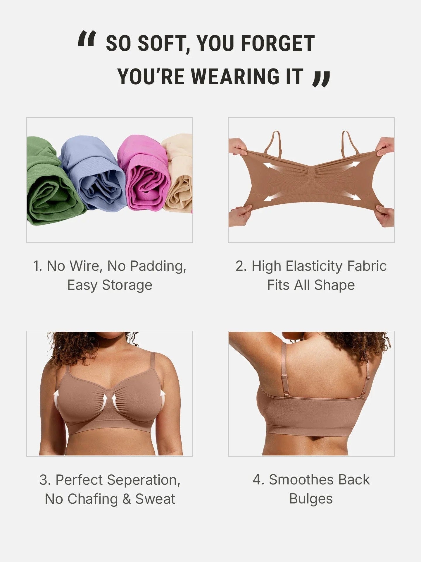 Everyday Wireless Bra Unlined Soft Bra