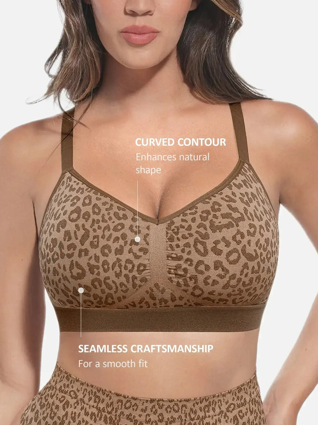 Feelingirl Leopard Print Wireless Bra & Panty
