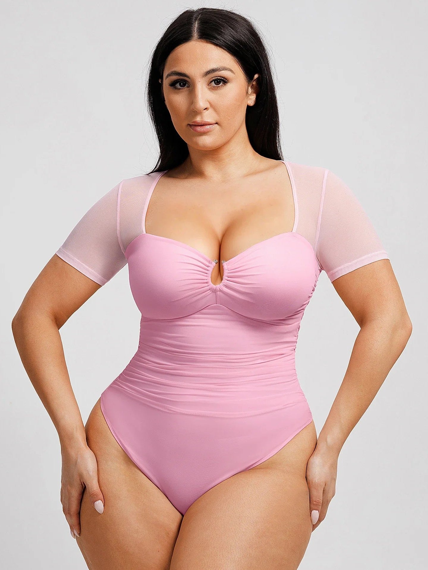 Ultra-Fine Mesh Classic Thong Bodysuit