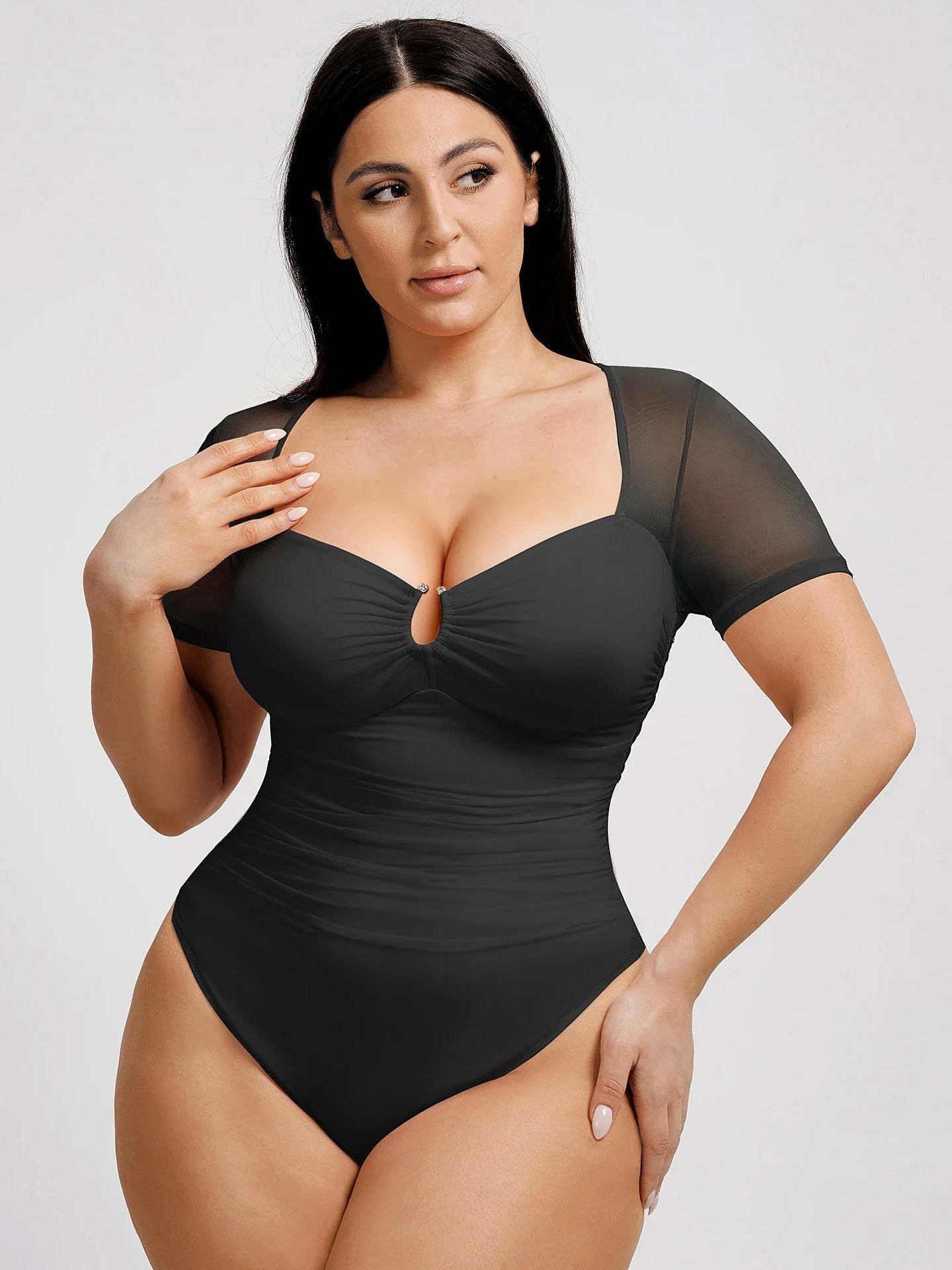 Ultra-Fine Mesh Classic Thong Bodysuit