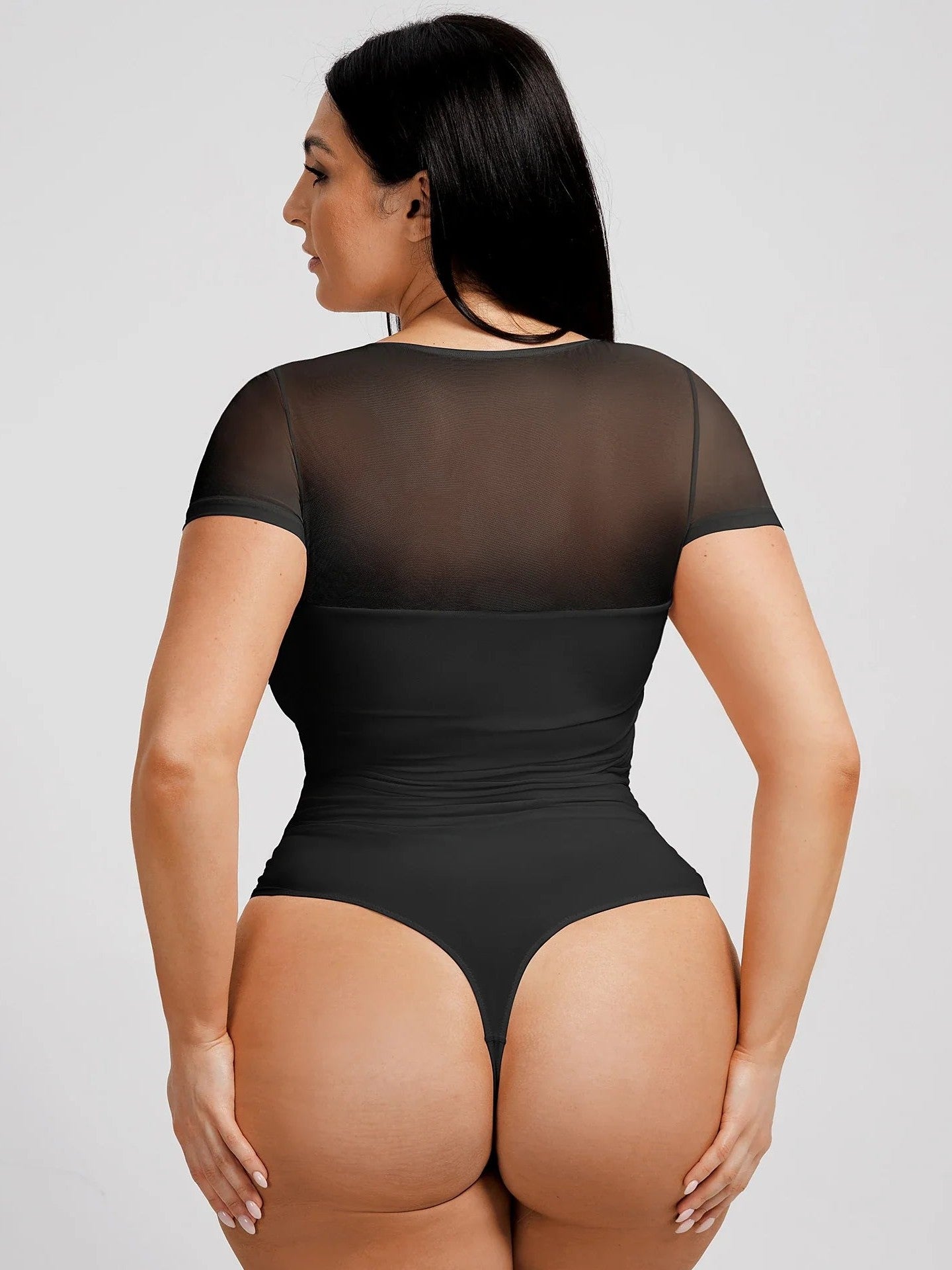 Ultra-Fine Mesh Classic Thong Bodysuit