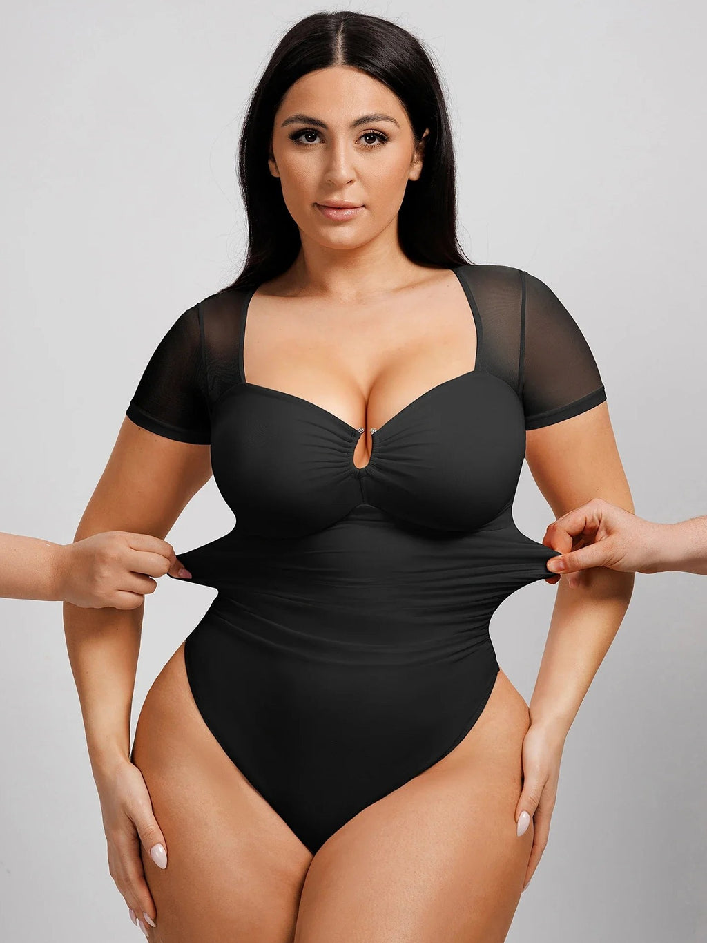 Ultra-Fine Mesh Classic Thong Bodysuit