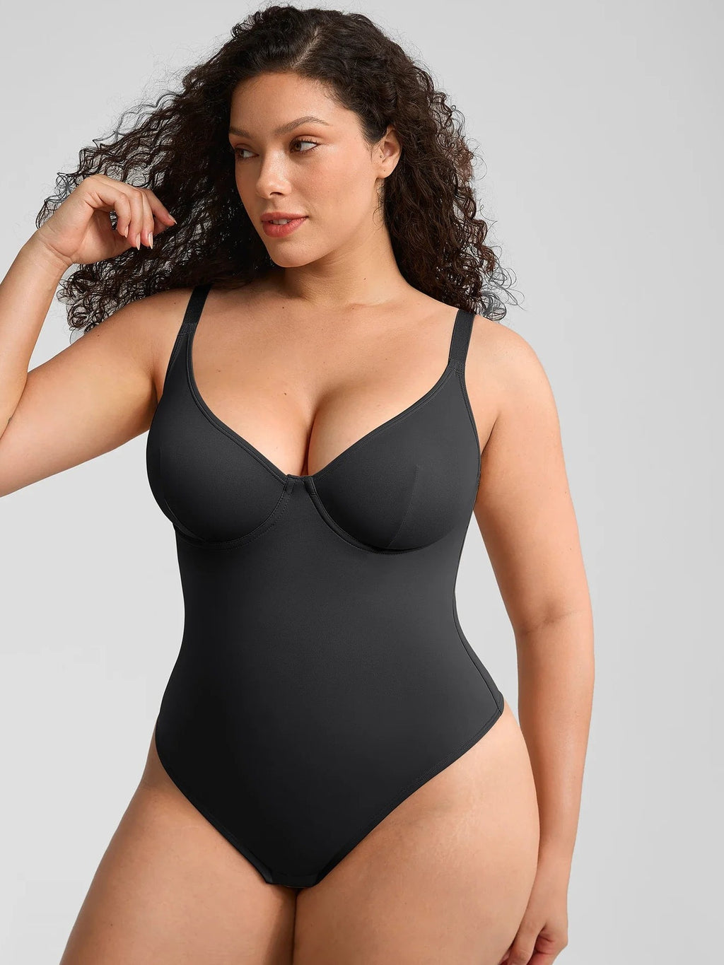 V-Neck Tummy Control Sculpt Bodysuit