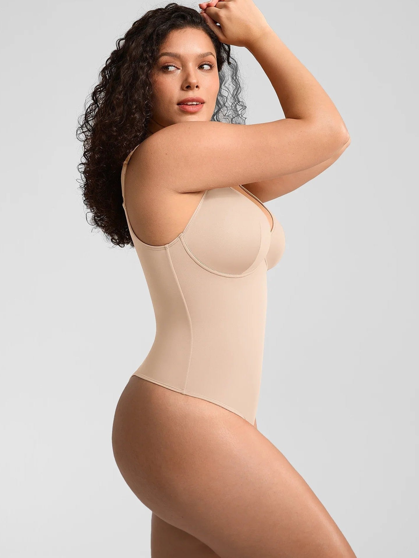 V-Neck Tummy Control Sculpt Bodysuit