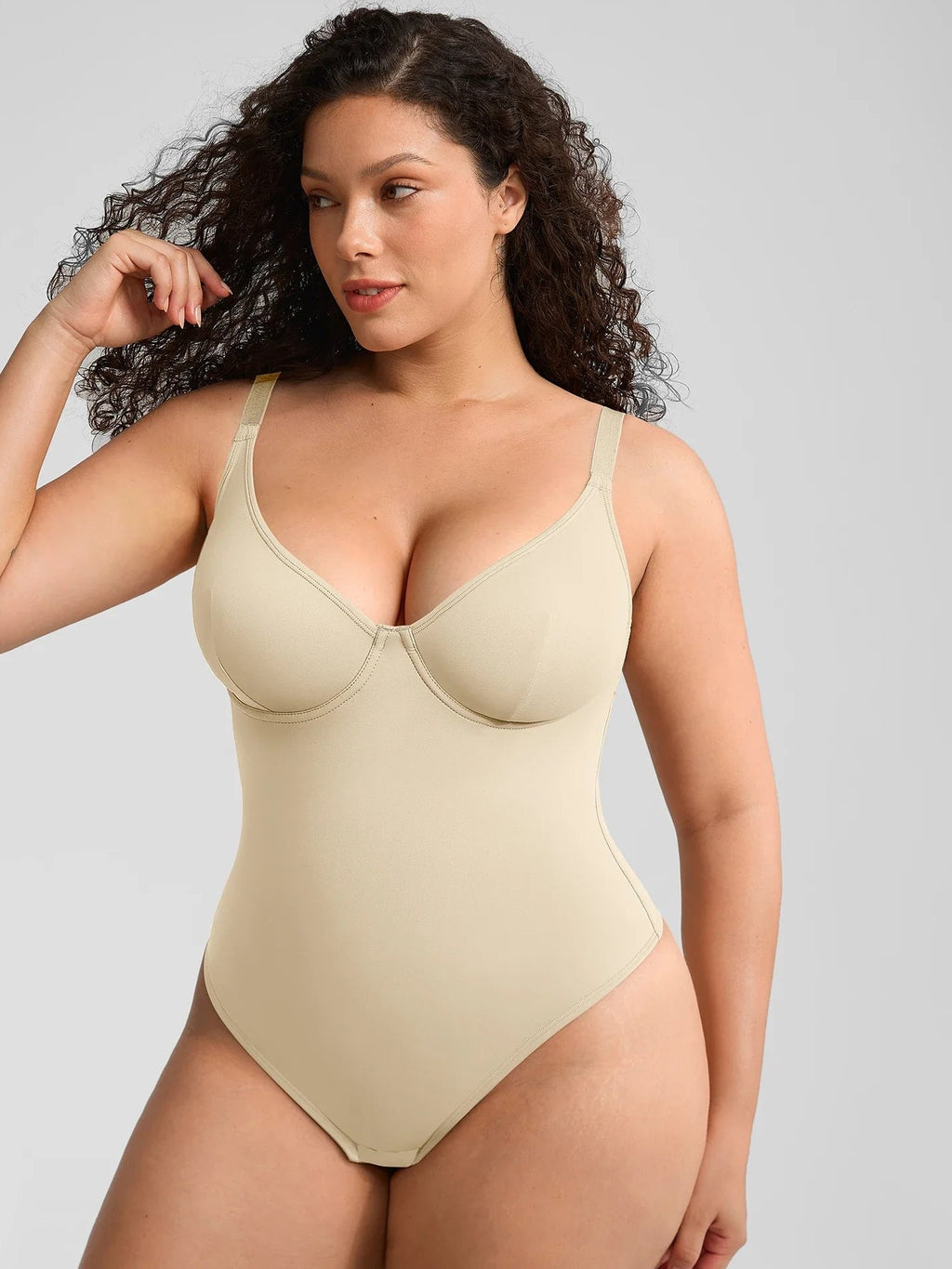 V-Neck Tummy Control Sculpt Bodysuit