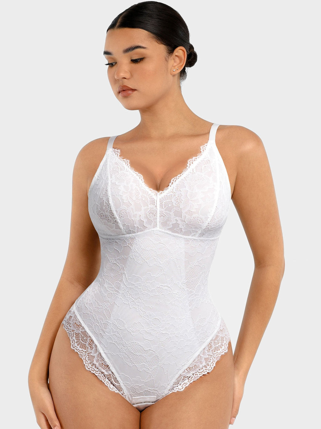Lace V-Neck Breathable Bodysuit