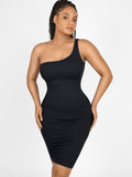 One-Shoulder Tummy Control Shaper Dress