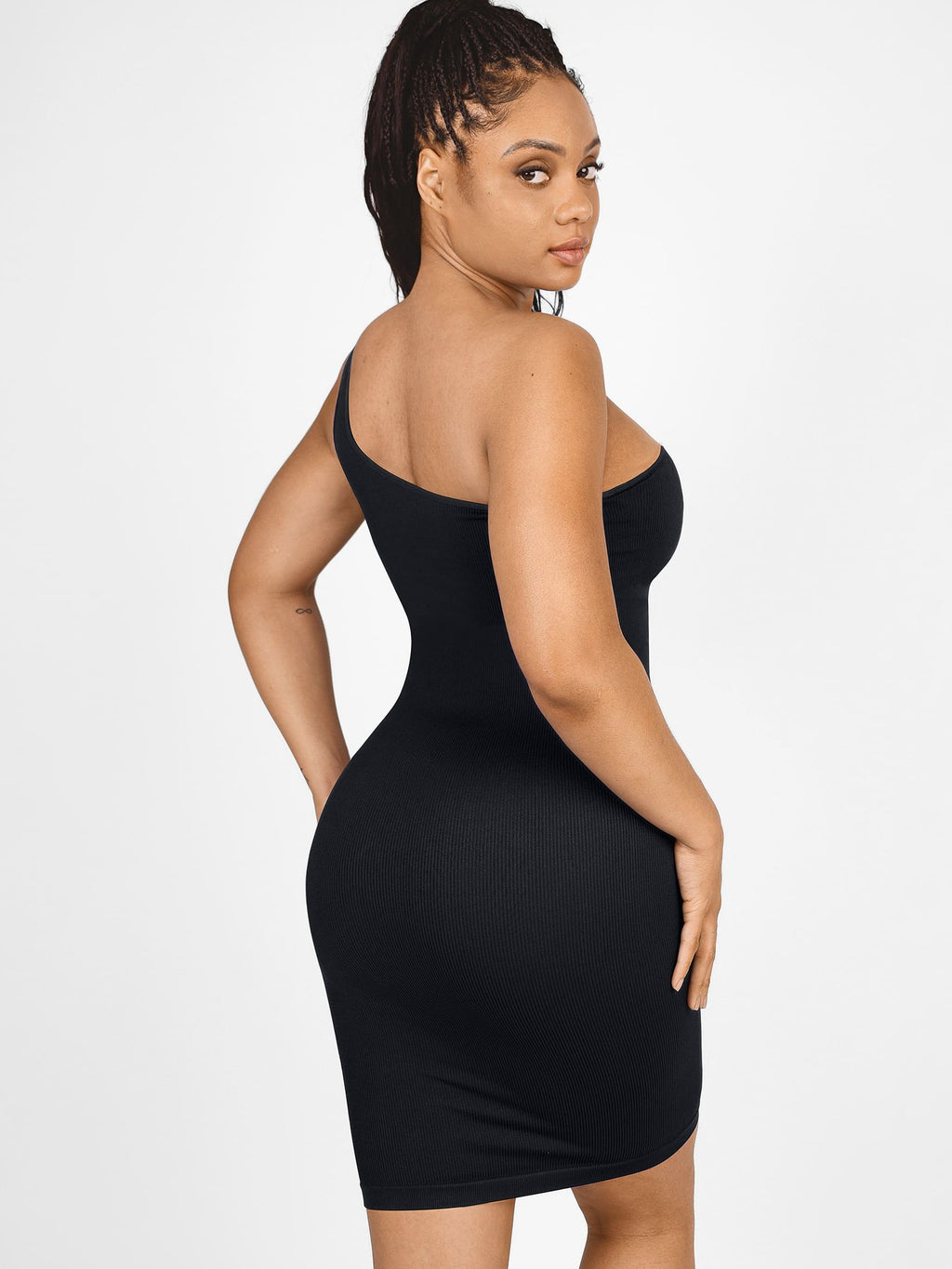 One-Shoulder Tummy Control Shaper Dress