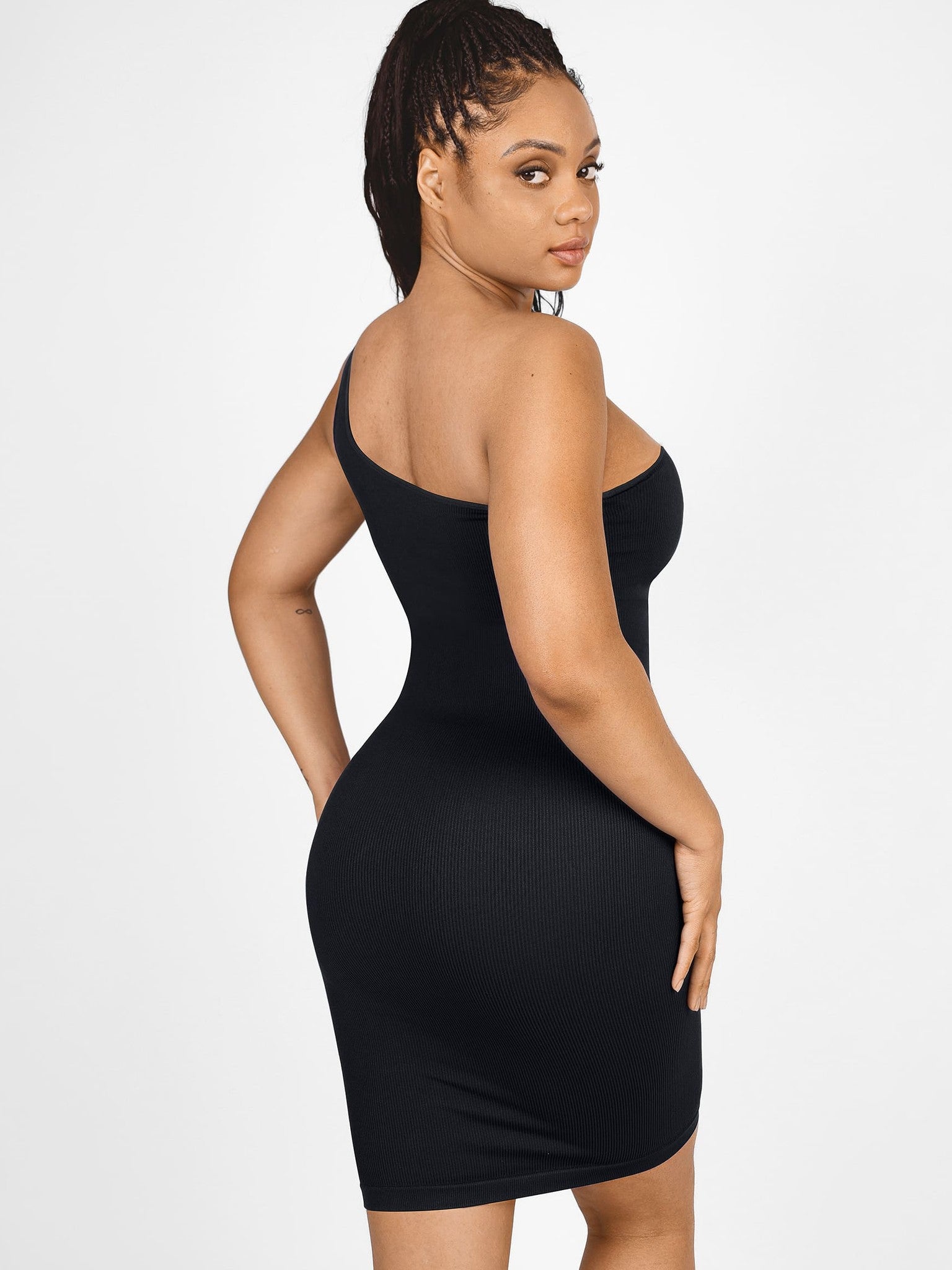 One-Shoulder Tummy Control Shaper Dress