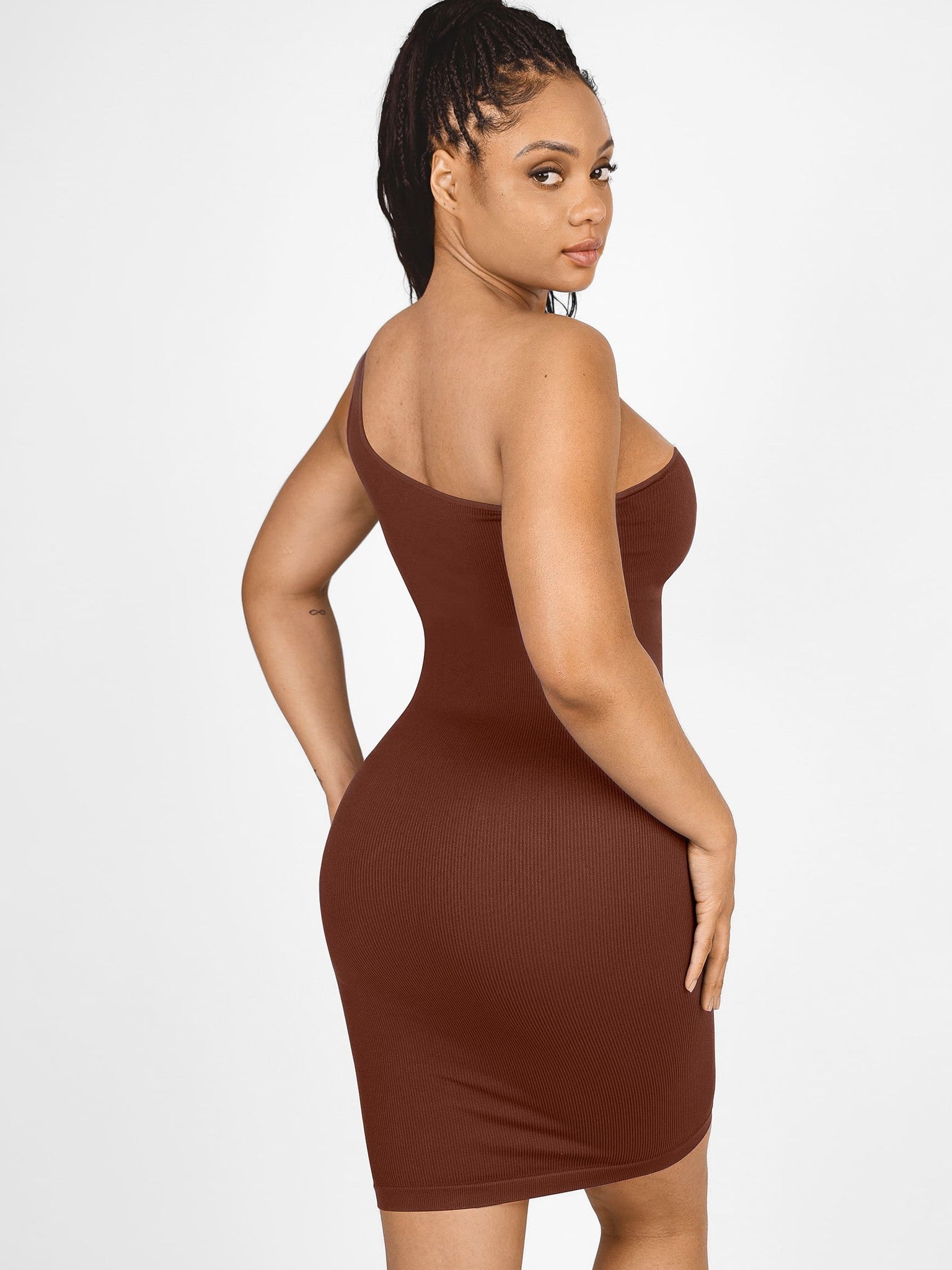 One-Shoulder Tummy Control Shaper Dress