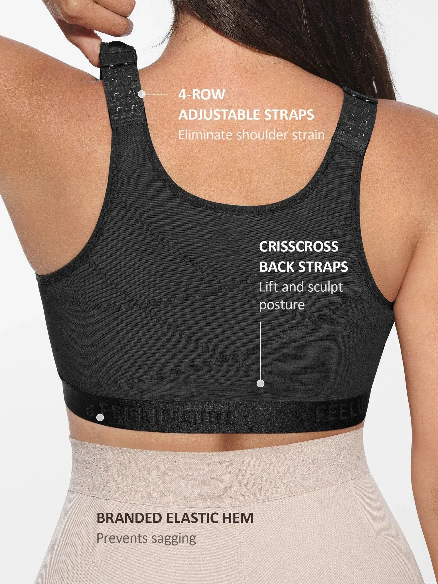 Feelingirl Full Coverage Post-Surgery Bra