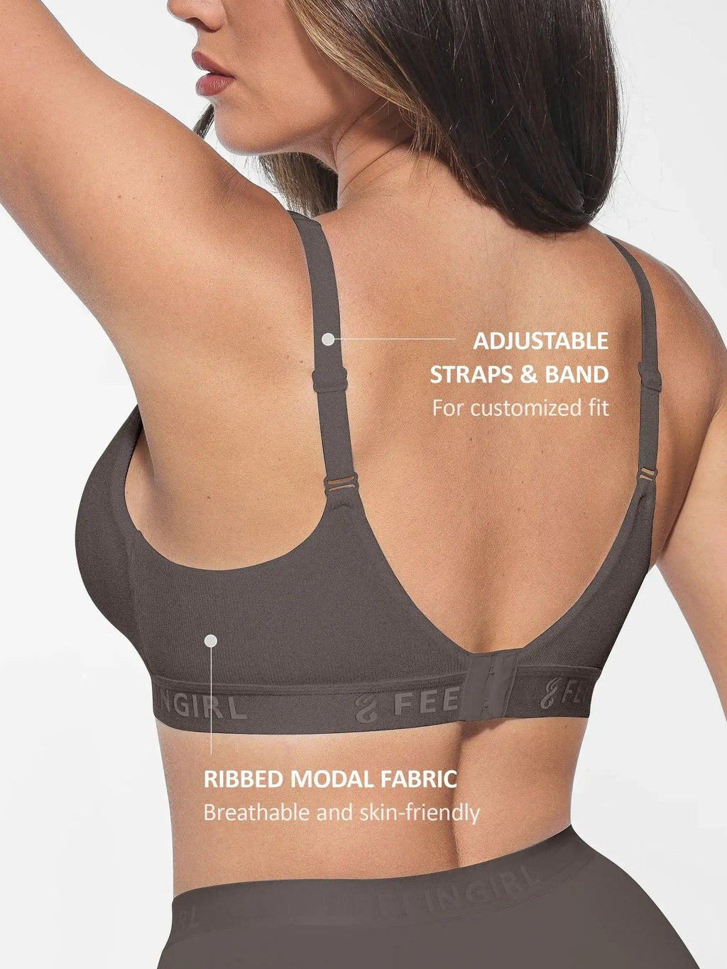 Feelingirl FeelCozy No Underwire Light Support Modal Bra