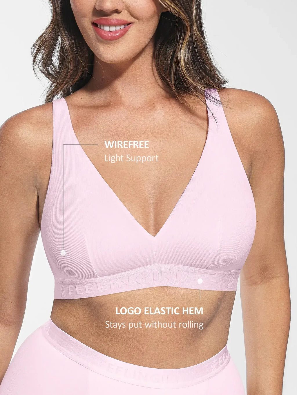 Feelingirl FeelCozy No Underwire Light Support Modal Bra