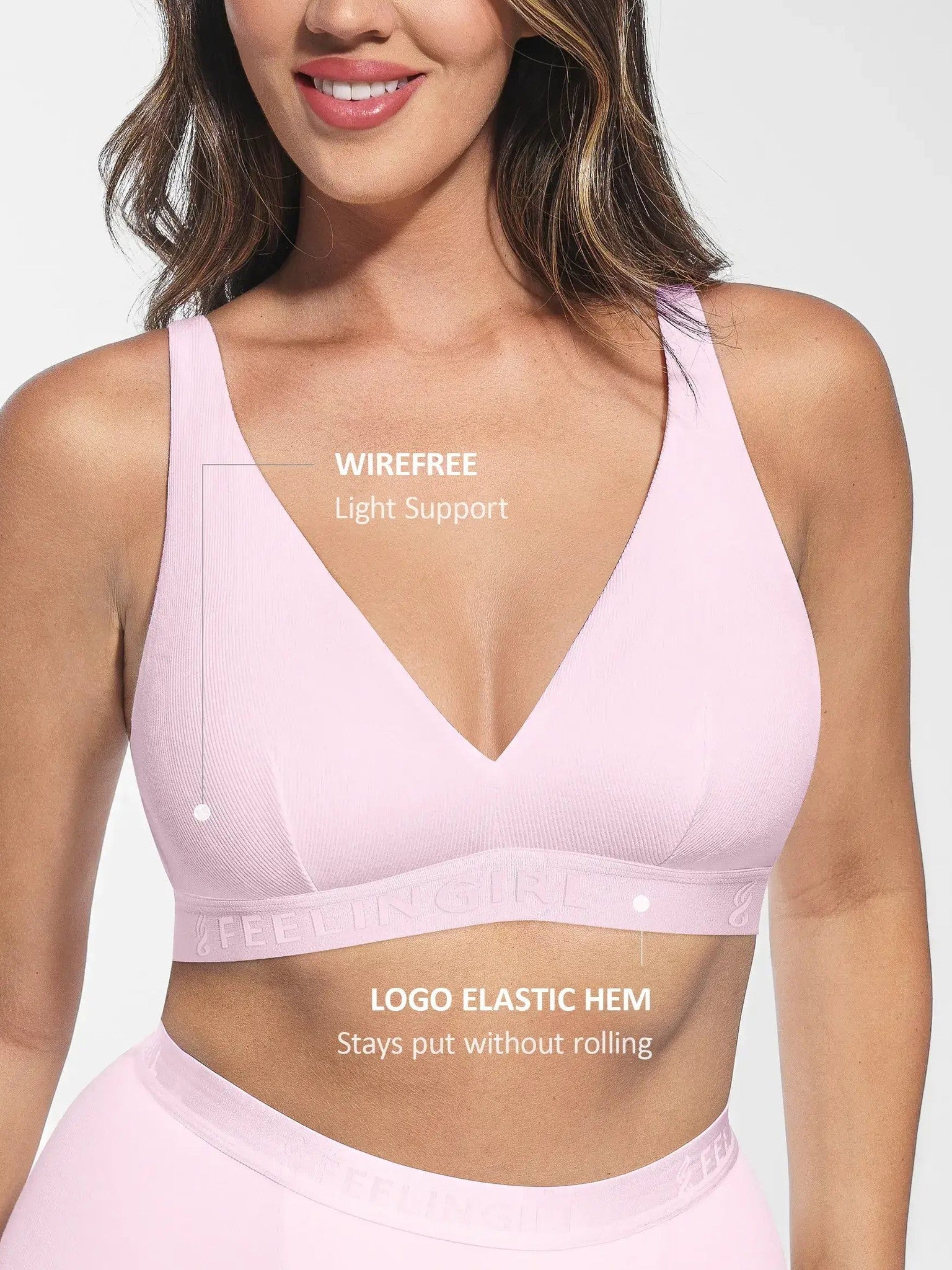 Feelingirl FeelCozy No Underwire Light Support Modal Bra