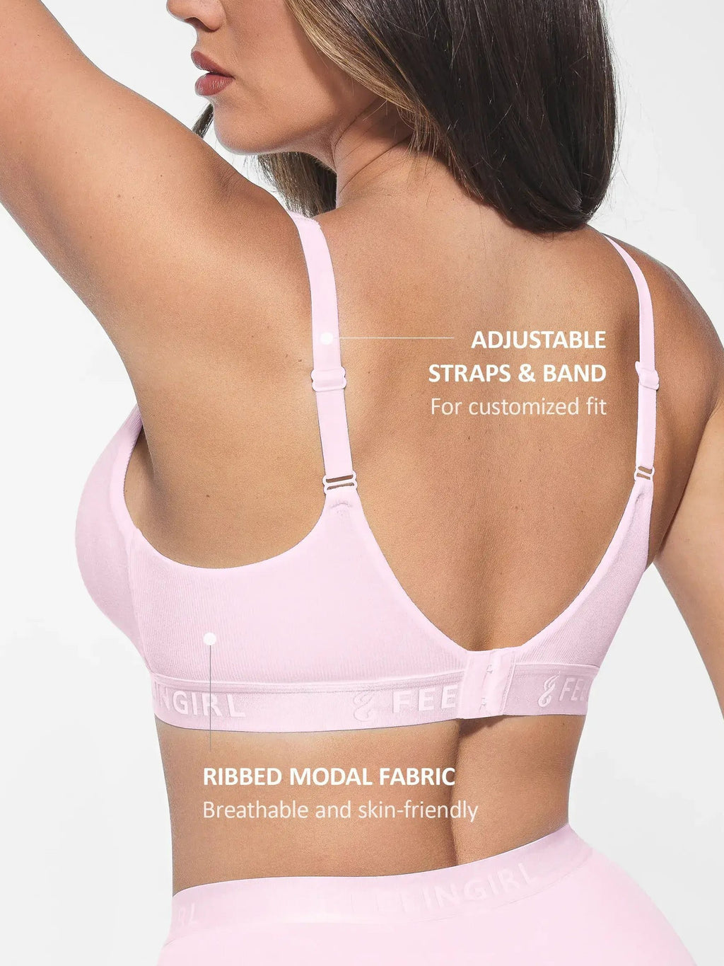 Feelingirl FeelCozy No Underwire Light Support Modal Bra