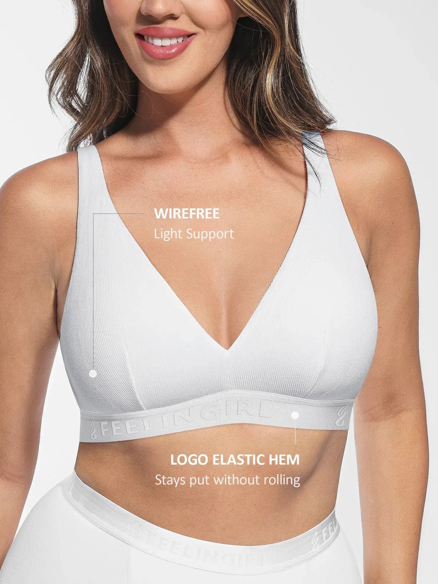 Feelingirl FeelCozy No Underwire Light Support Modal Bra