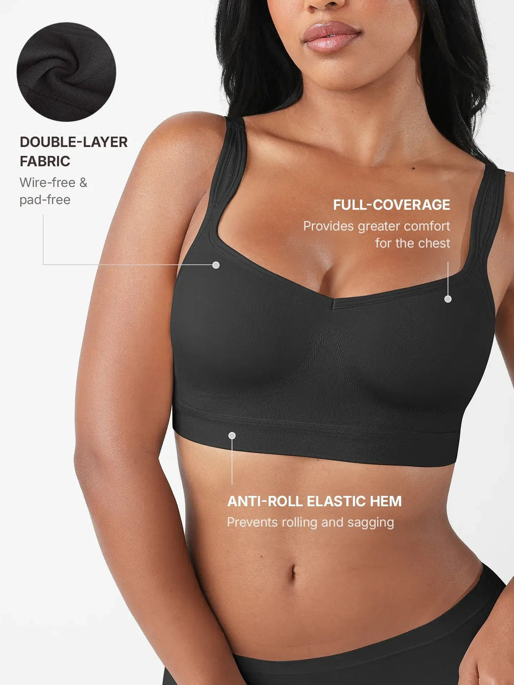 Feelingirl Full Coverage Smoothing Wireless Bra