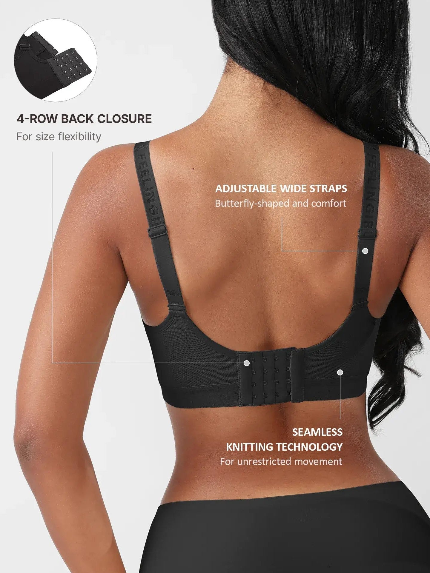 Feelingirl Full Coverage Smoothing Wireless Bra