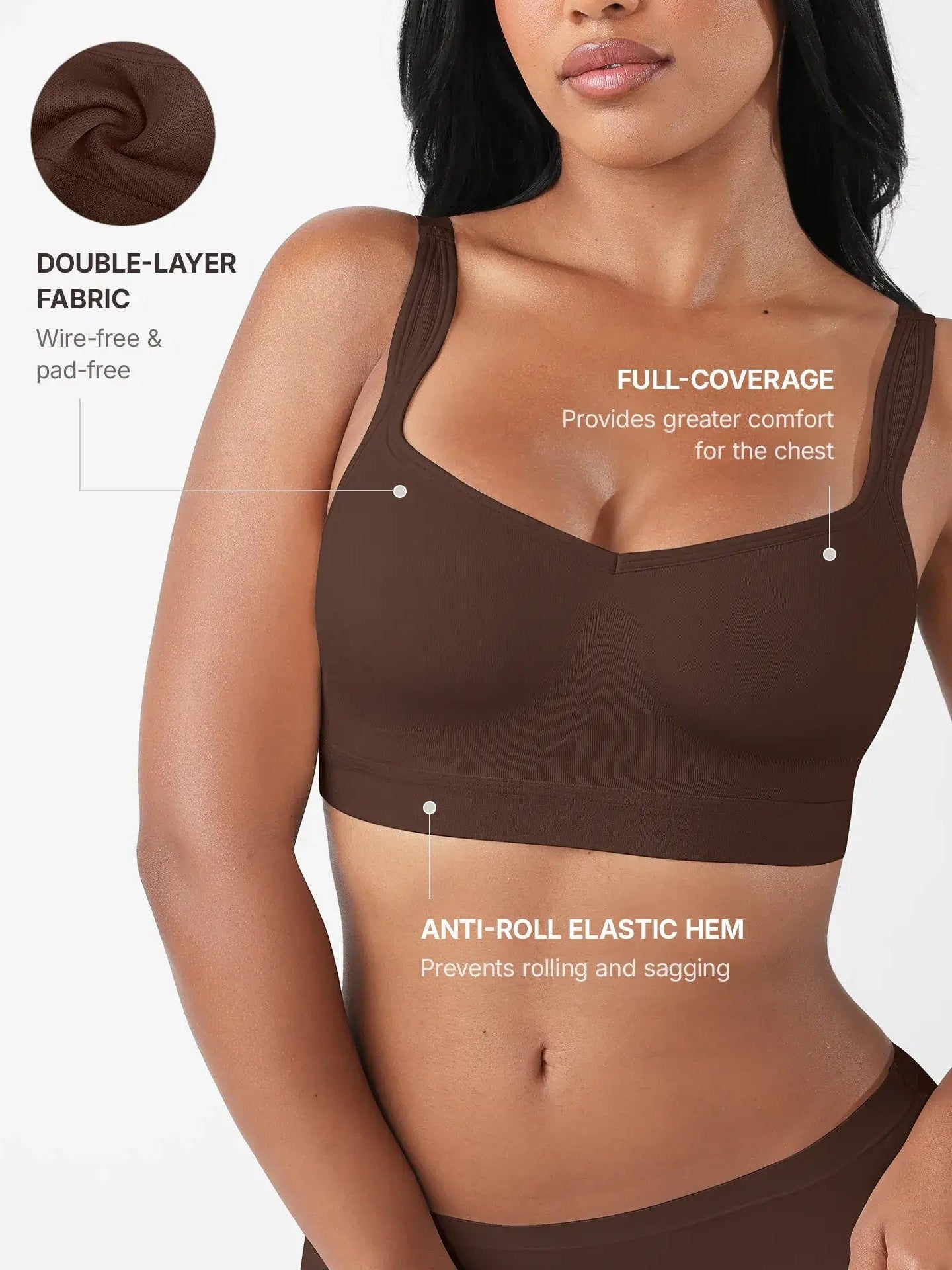 Feelingirl Full Coverage Smoothing Wireless Bra